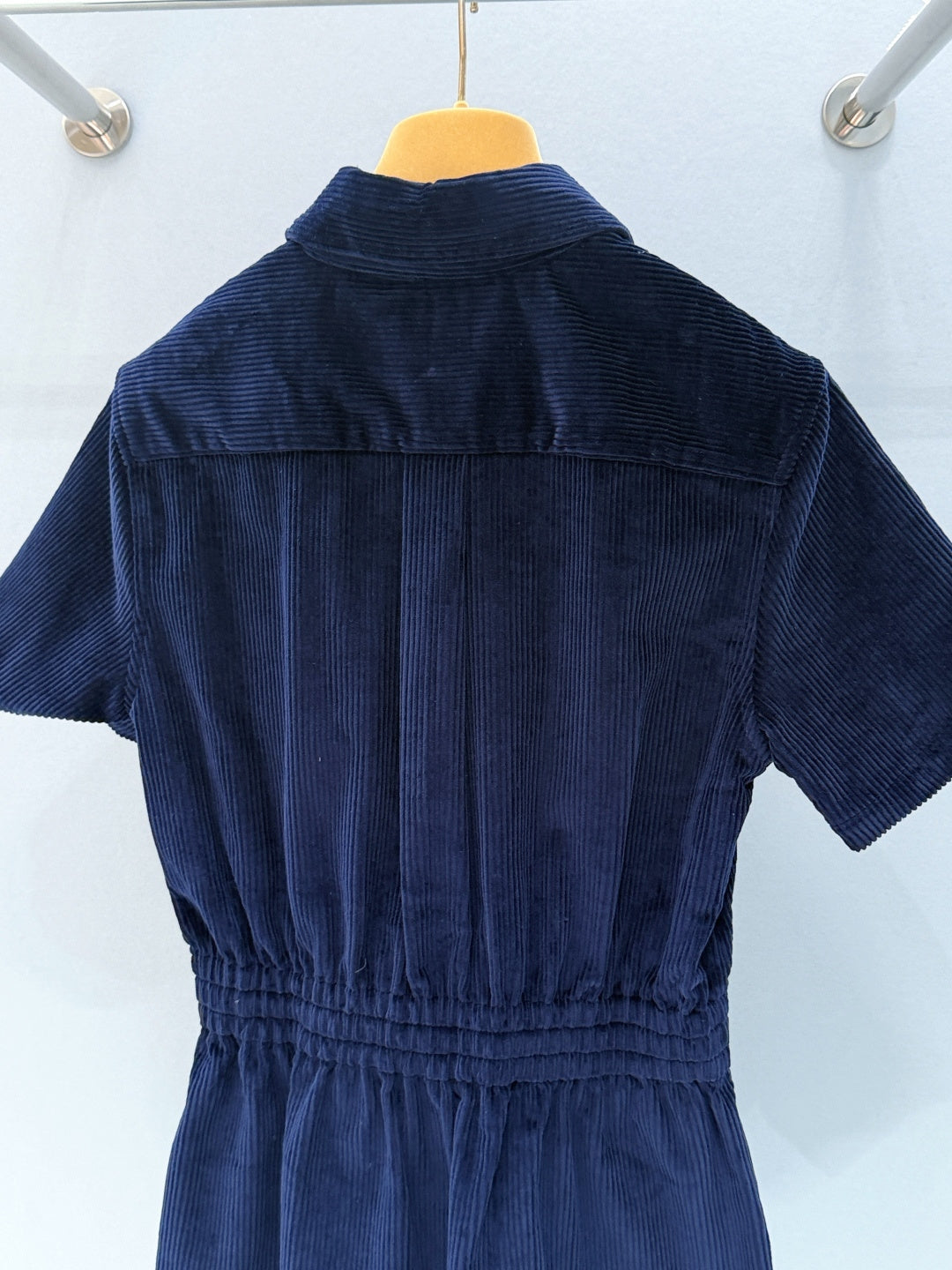 Miumiu 2026 Shirt Dress with a Slim Fit Blue Cotton
