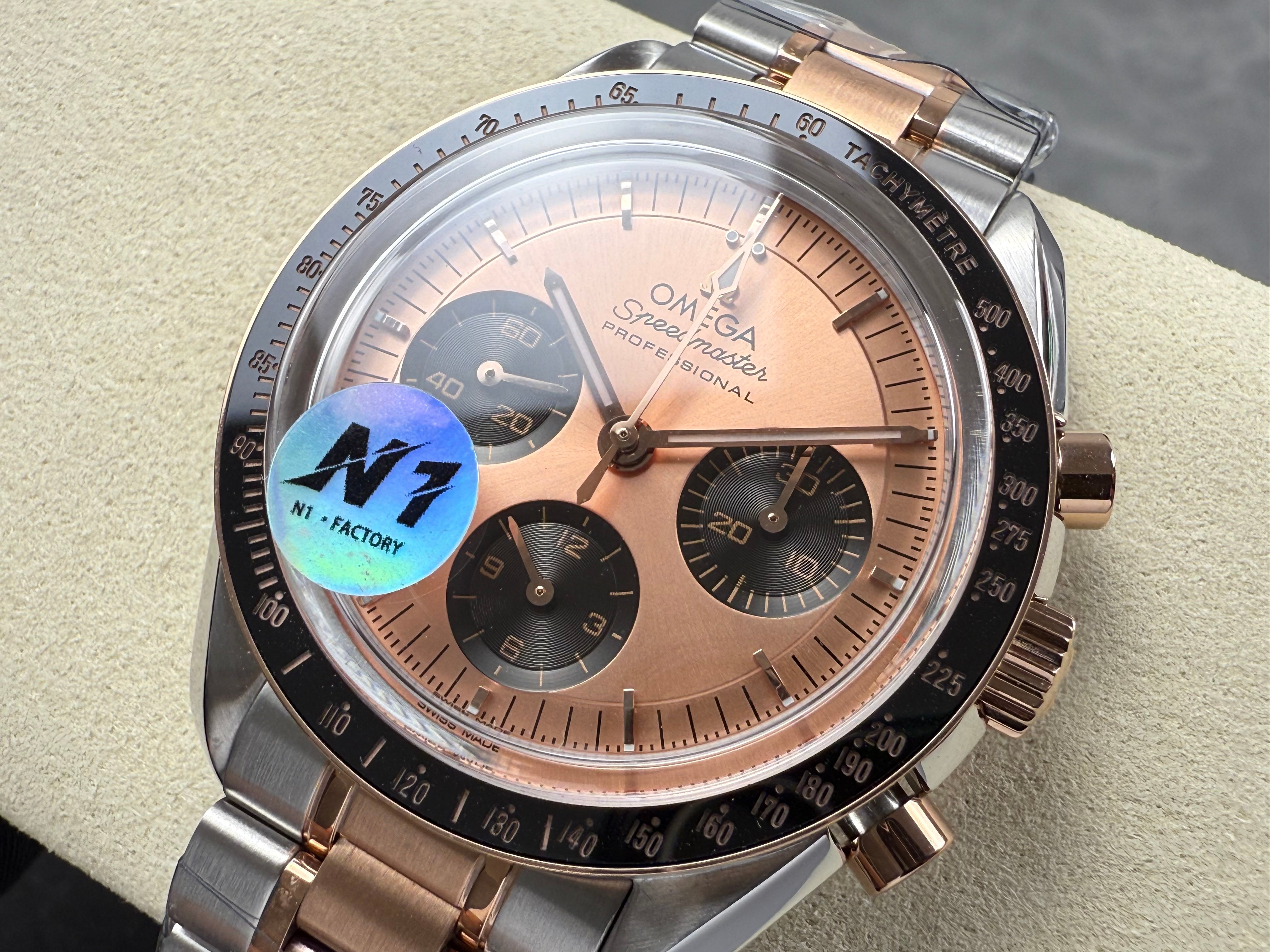 Omega Speedmaster Professional Moonwatch 42mm Rose Gold Steel Strap
