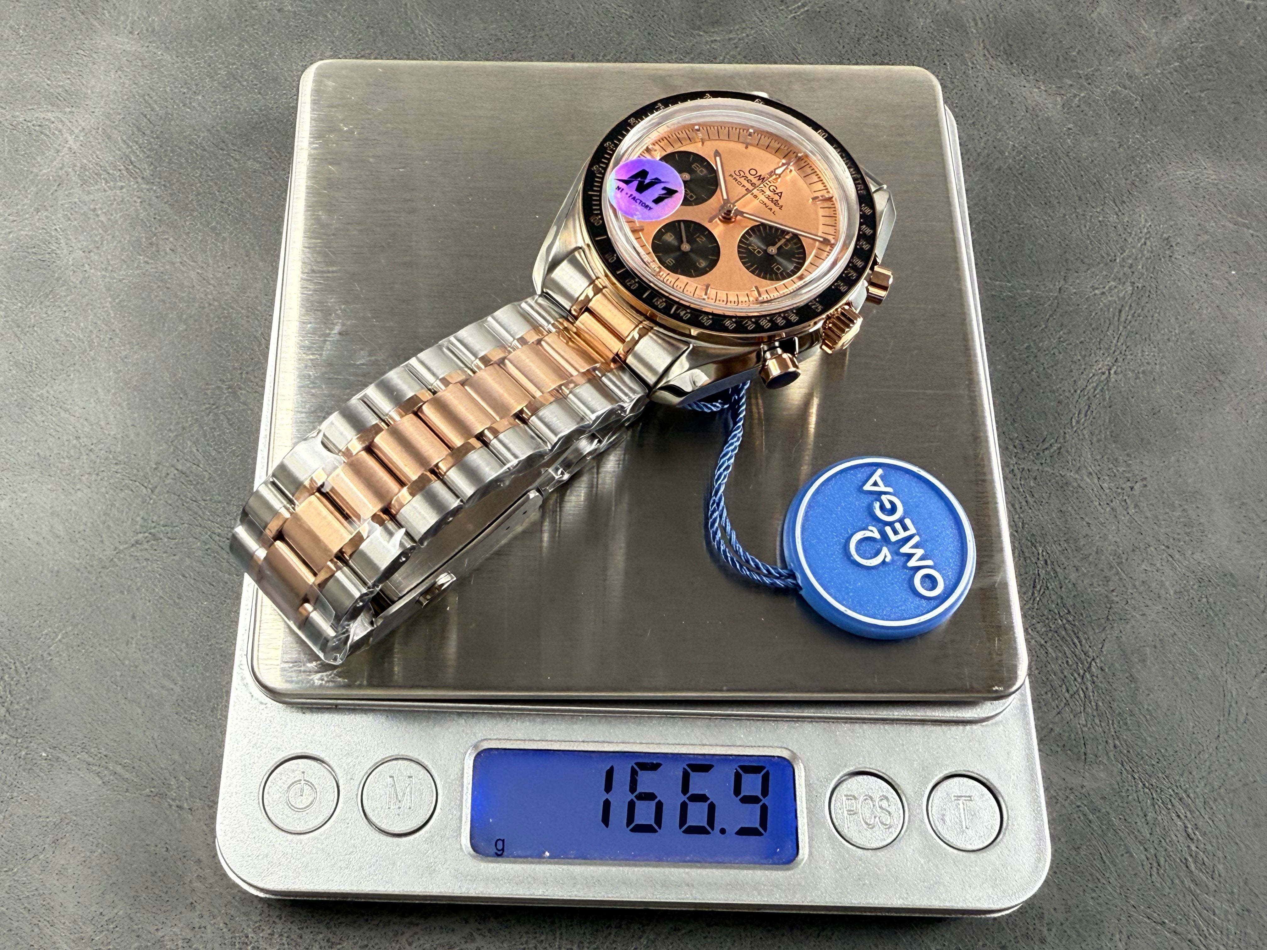 Omega Speedmaster Professional Moonwatch 42mm Rose Gold Steel Strap