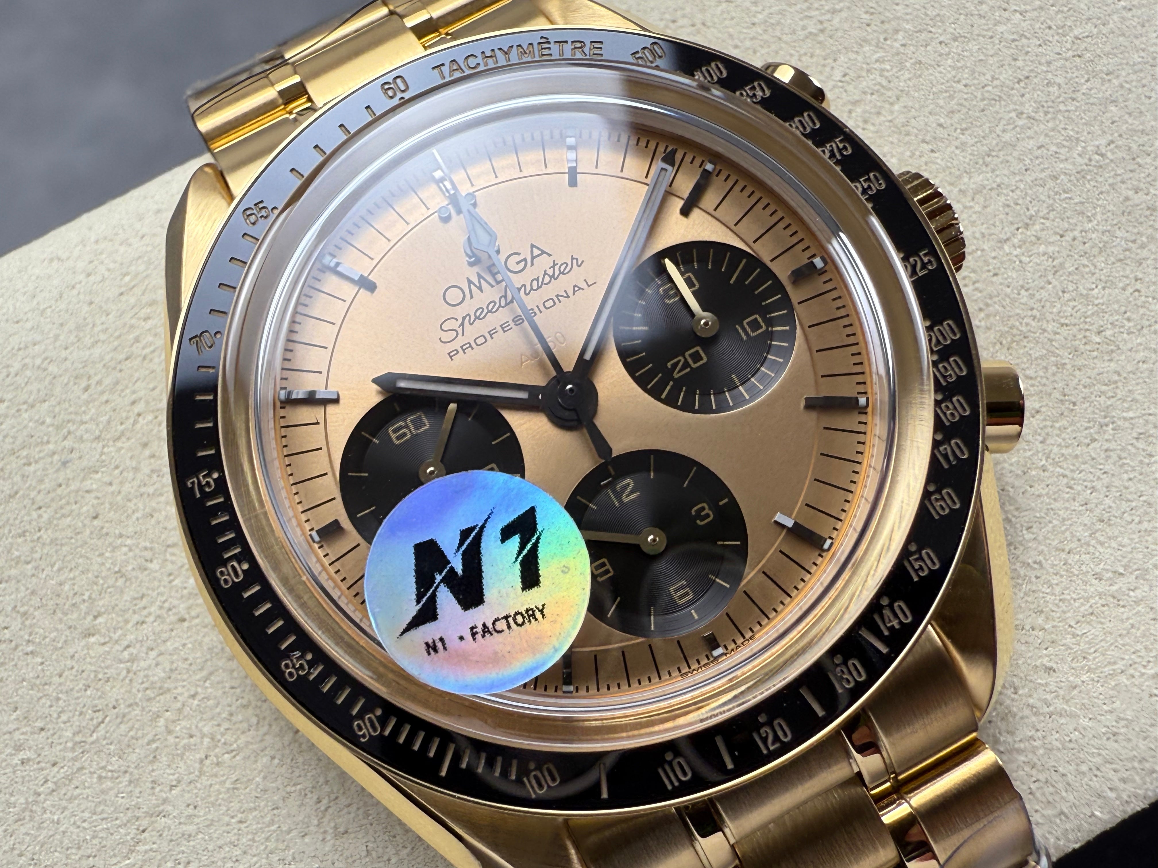 Omega Speedmaster Professional Moonwatch 42mm Yellow Gold Black Dial 233472