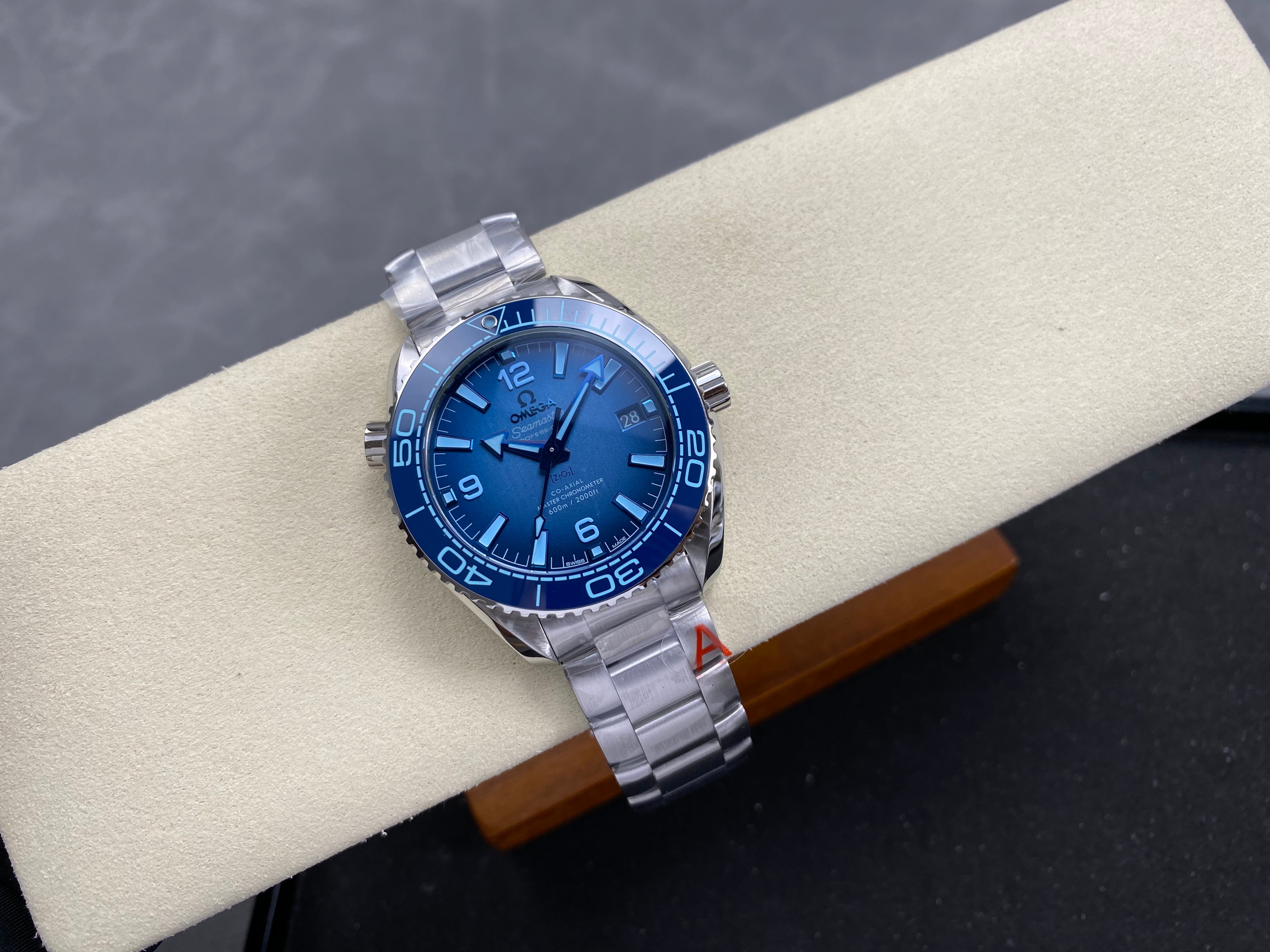 Omega Seamaster Planet Ocean 39.5mm Steel Case Blue Dial