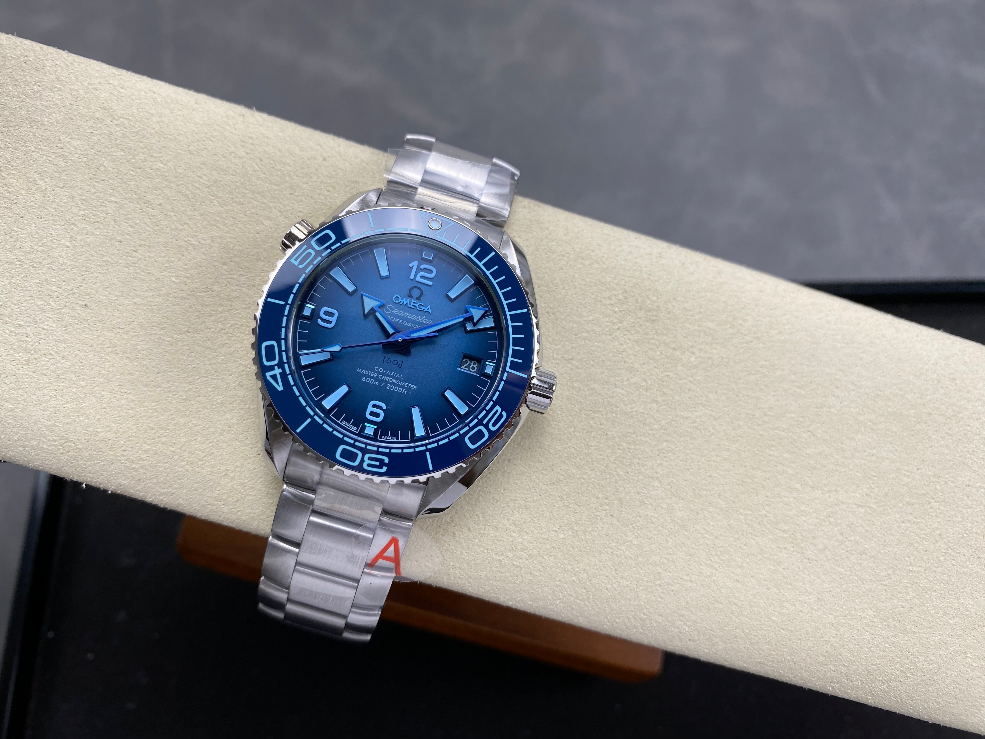 Omega Seamaster Planet Ocean 39.5mm Steel Case Blue Dial