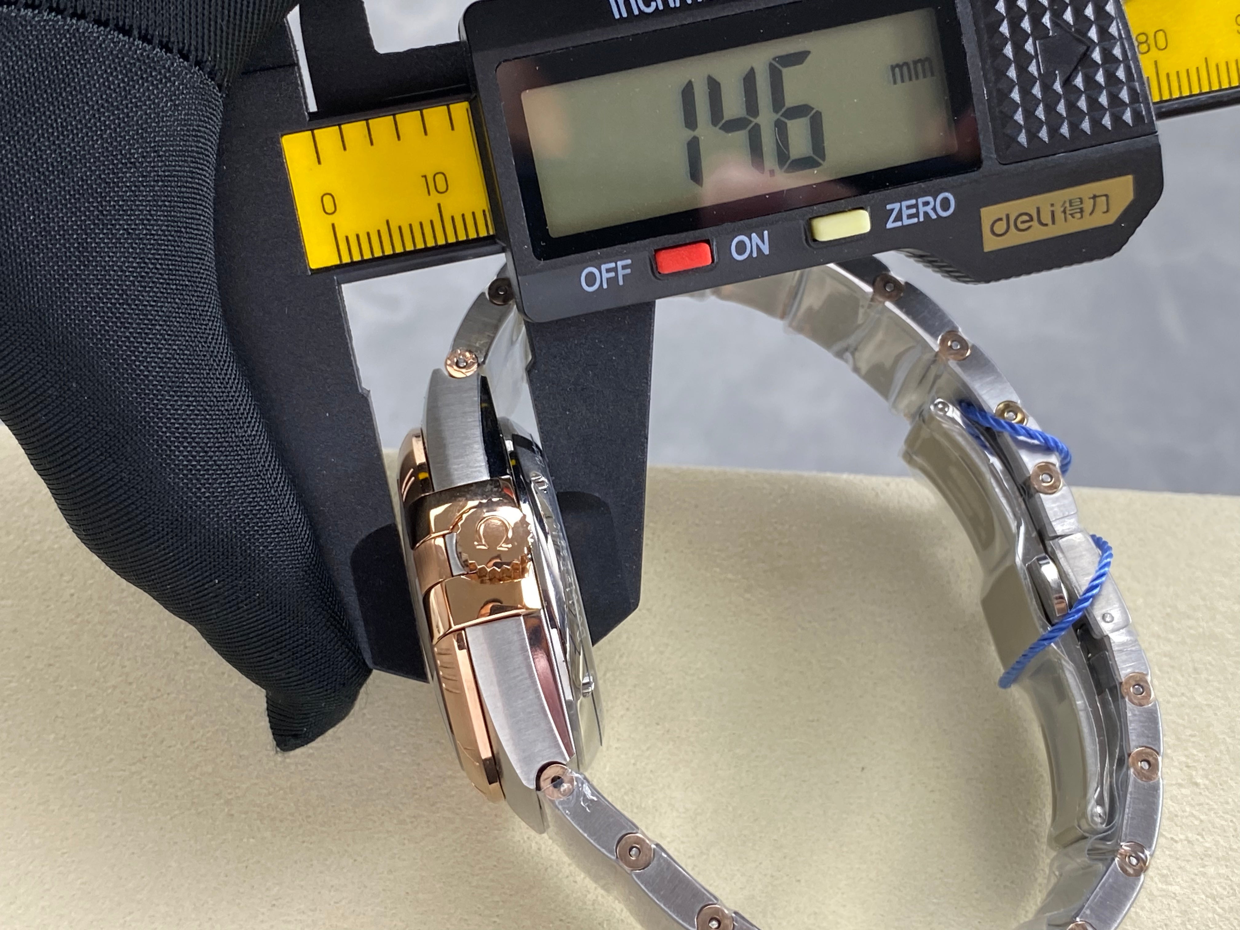 Omega Constellation Co-Axial Chronometer 38mm Pink Gold Steel Case Brown Dial