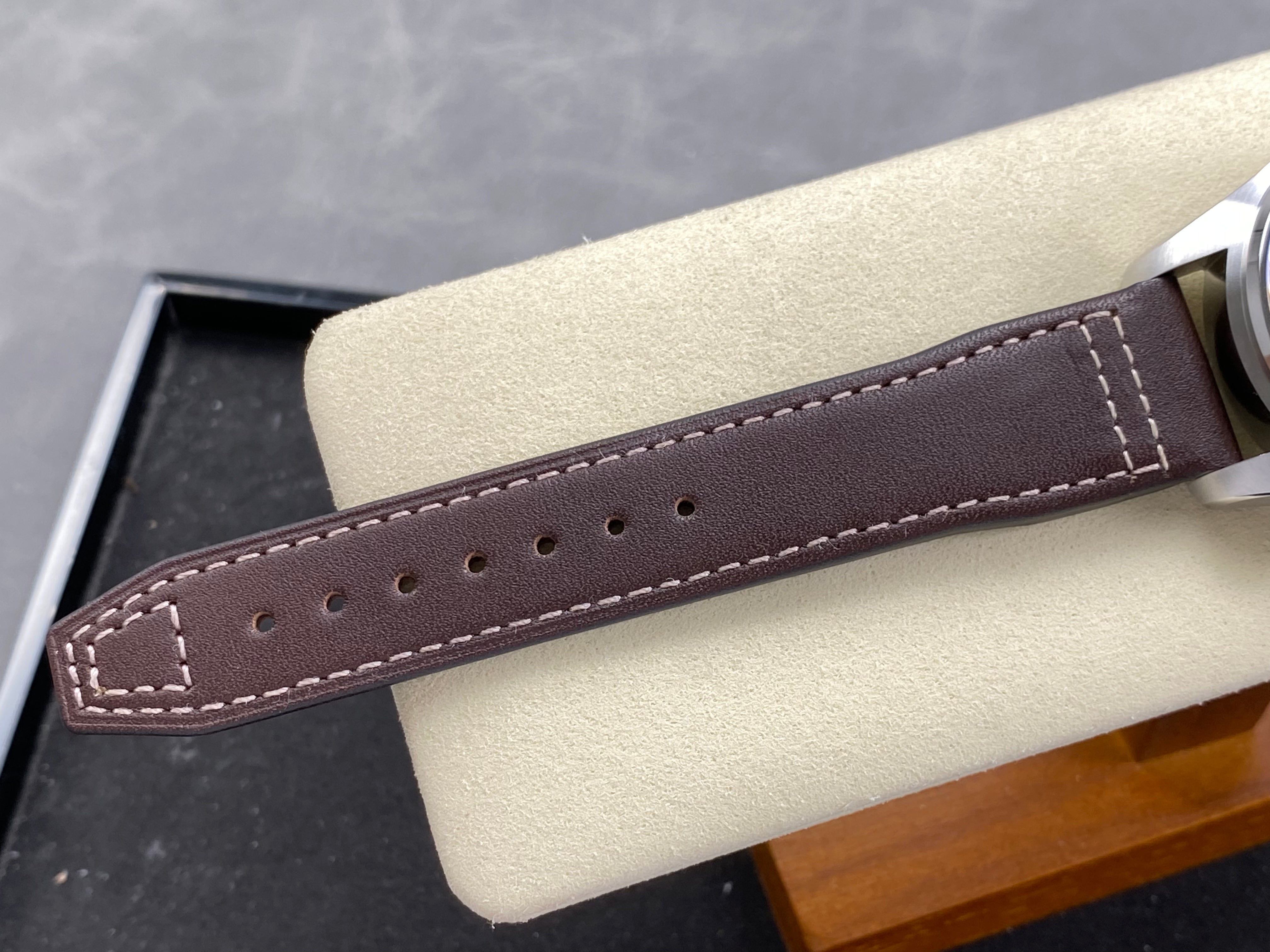 IWC Schaffhausen Pilot's 41mm Green Dial Brown Leather Strap