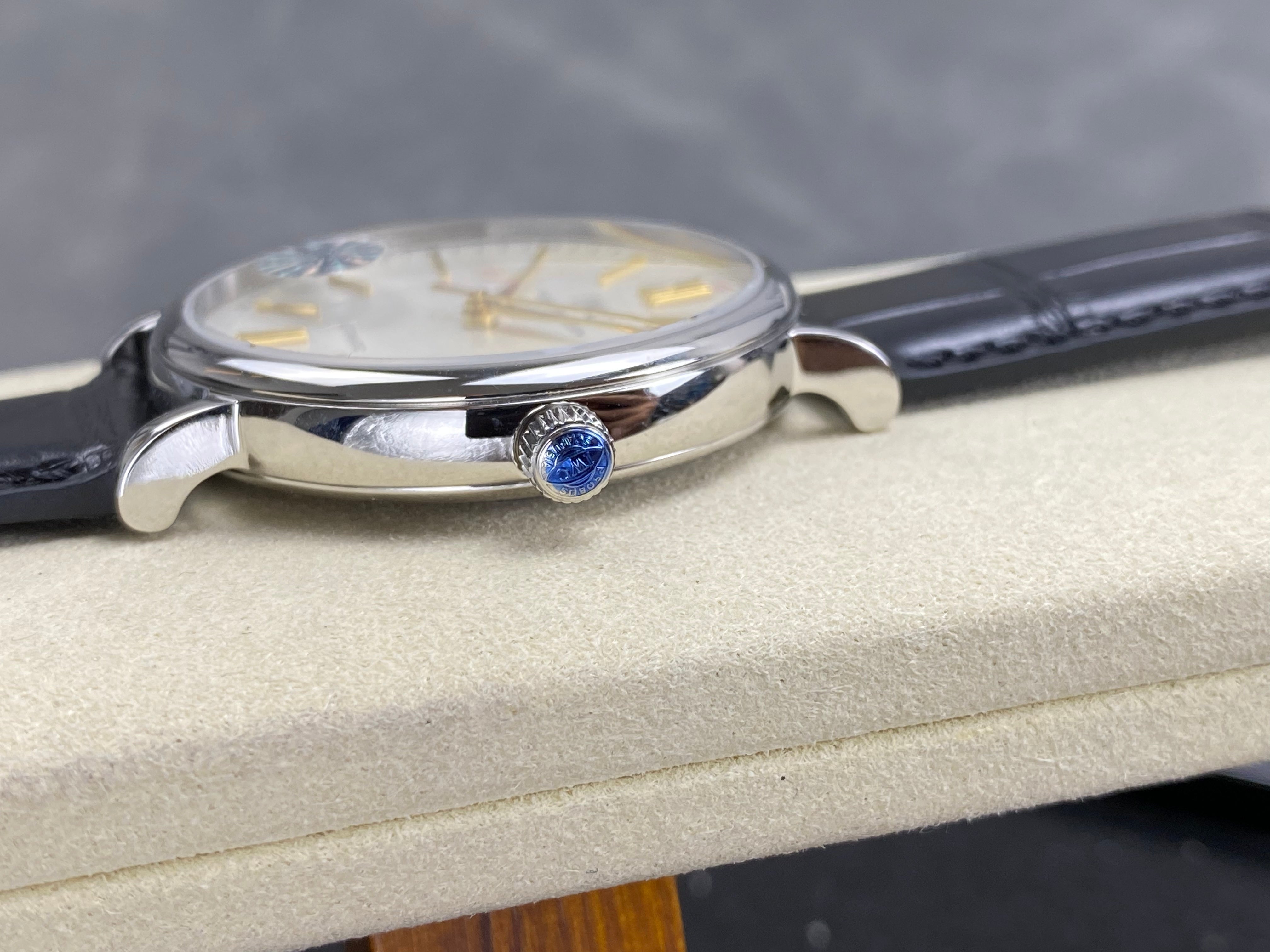 IWC Portofino 41mm Cream Dial Black Leather Strap