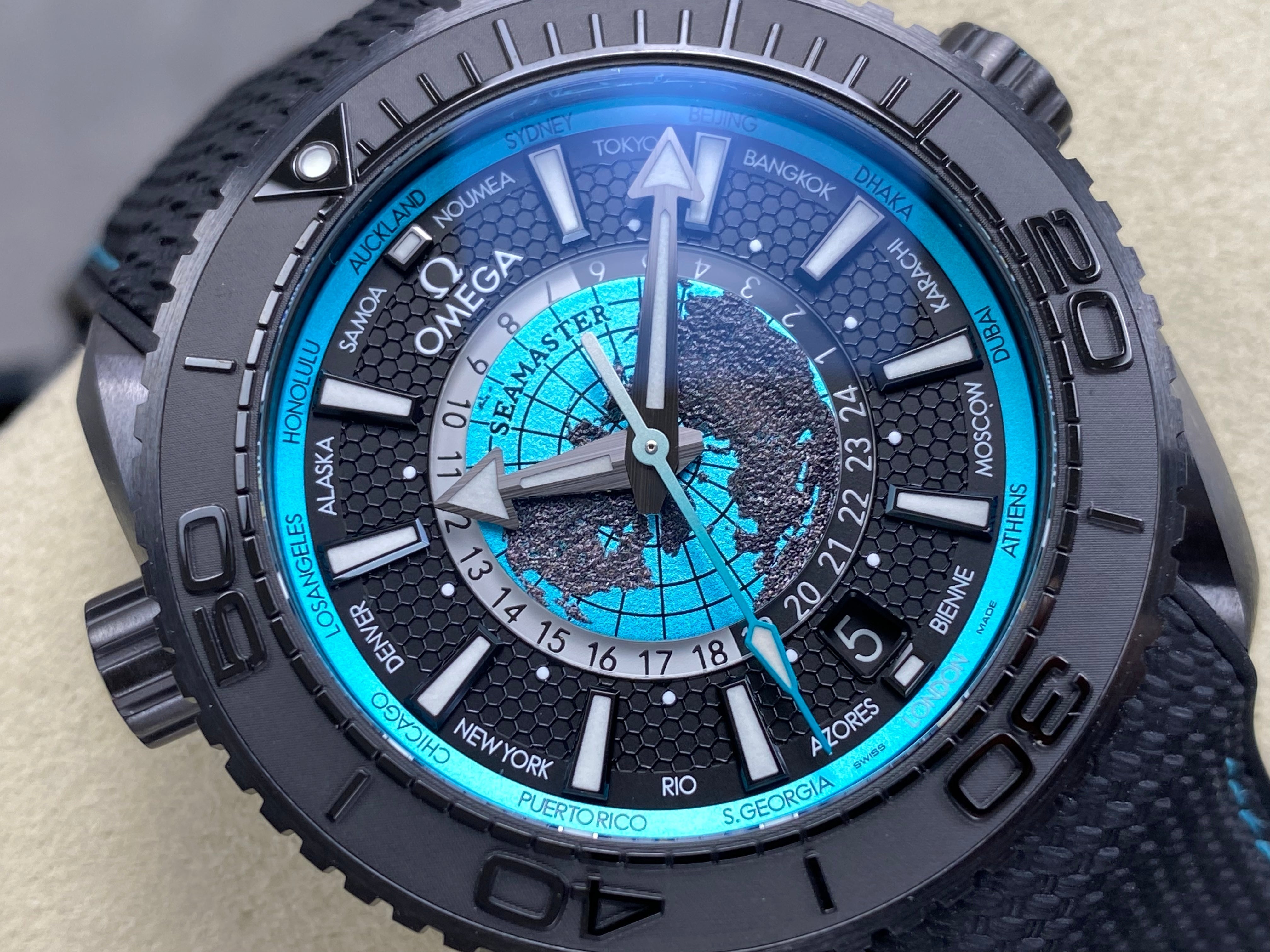 Omega Seamaster Planet Ocean Worldtimer 44mm Watch