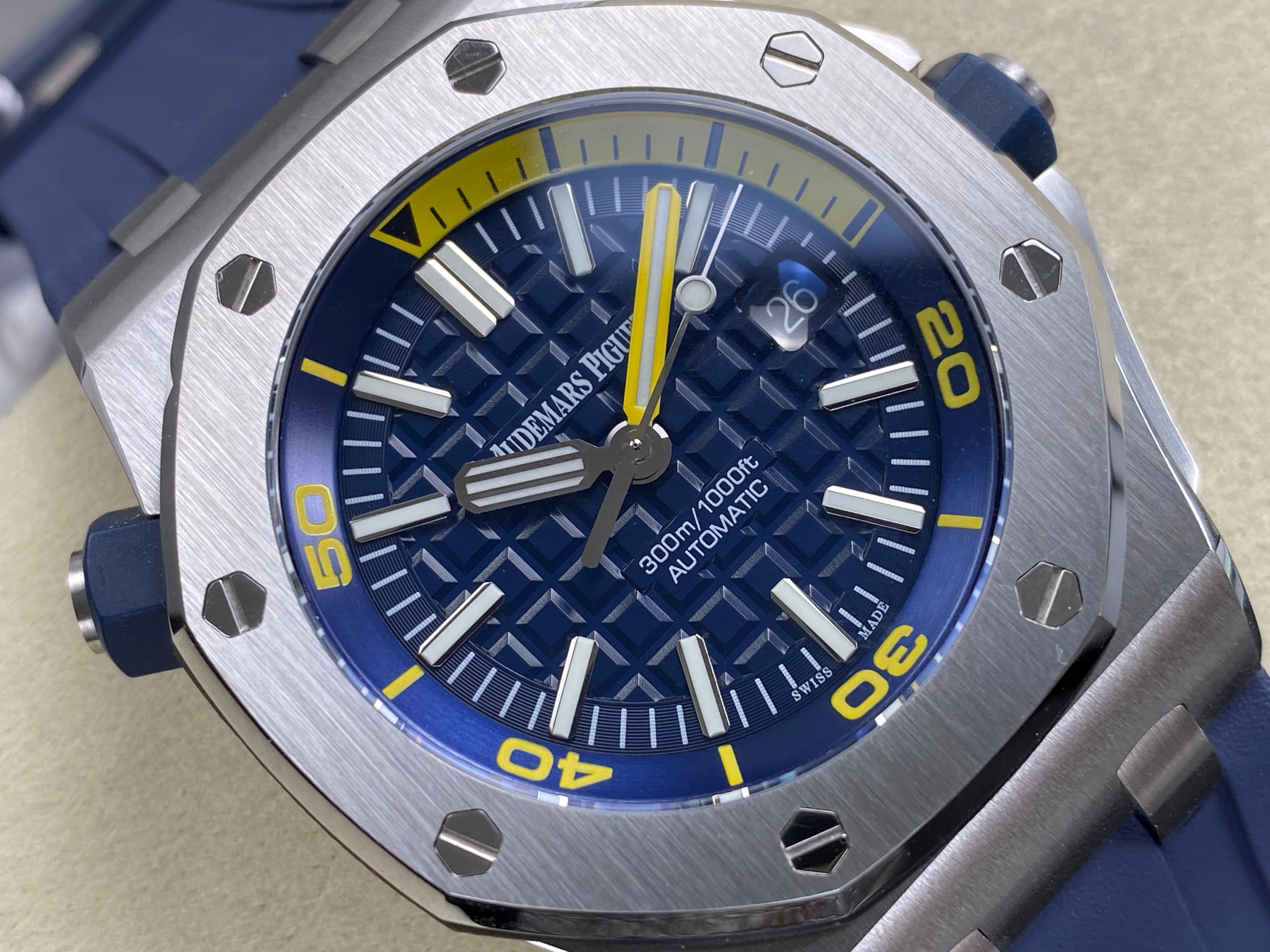 Audemars Piguet Royal Oak Offshore Diver 42mm Blue Yellow Dial