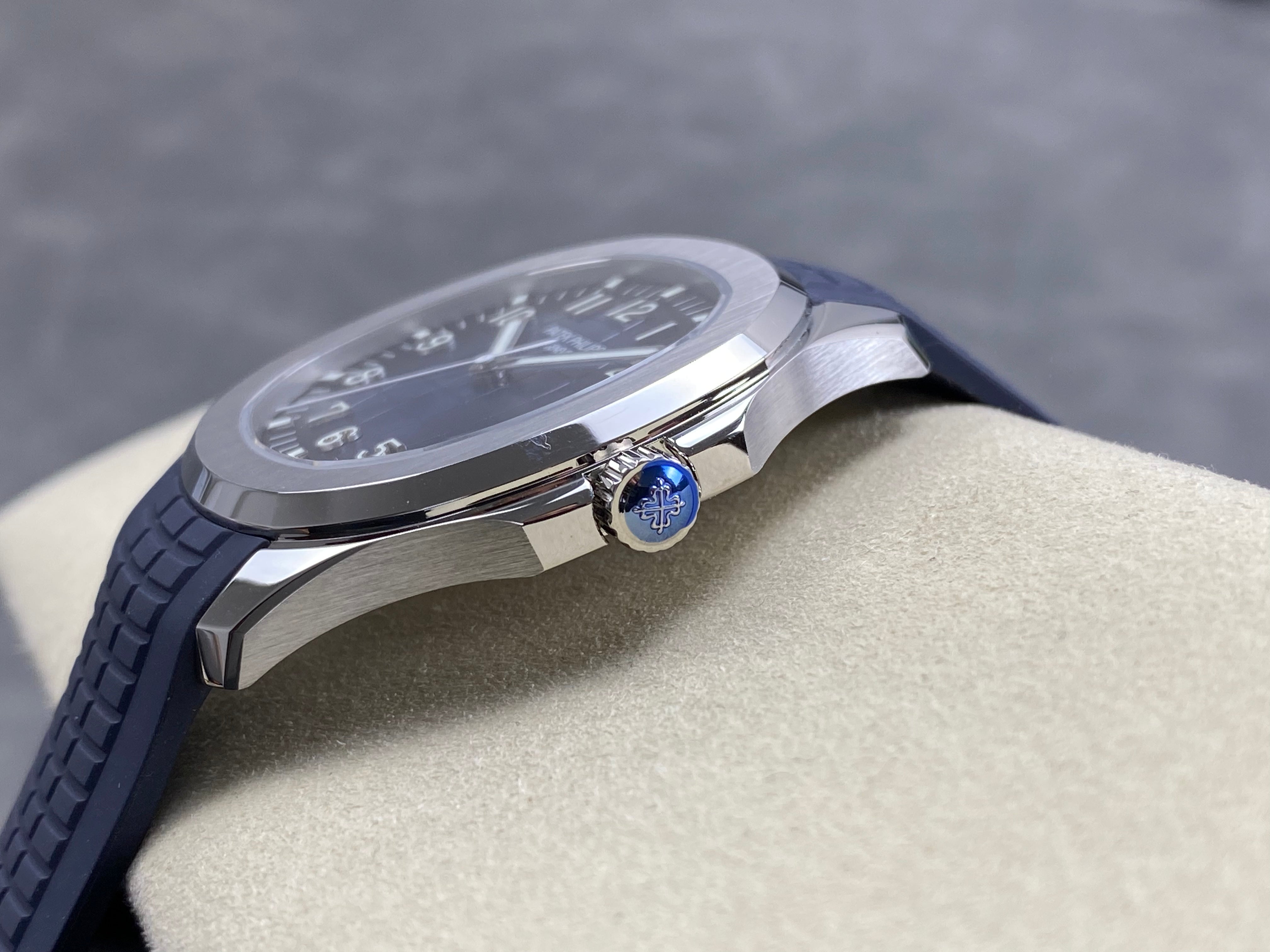 Patek Philippe Aquanaut 42mm Blue Dial Blue Rubber Strap