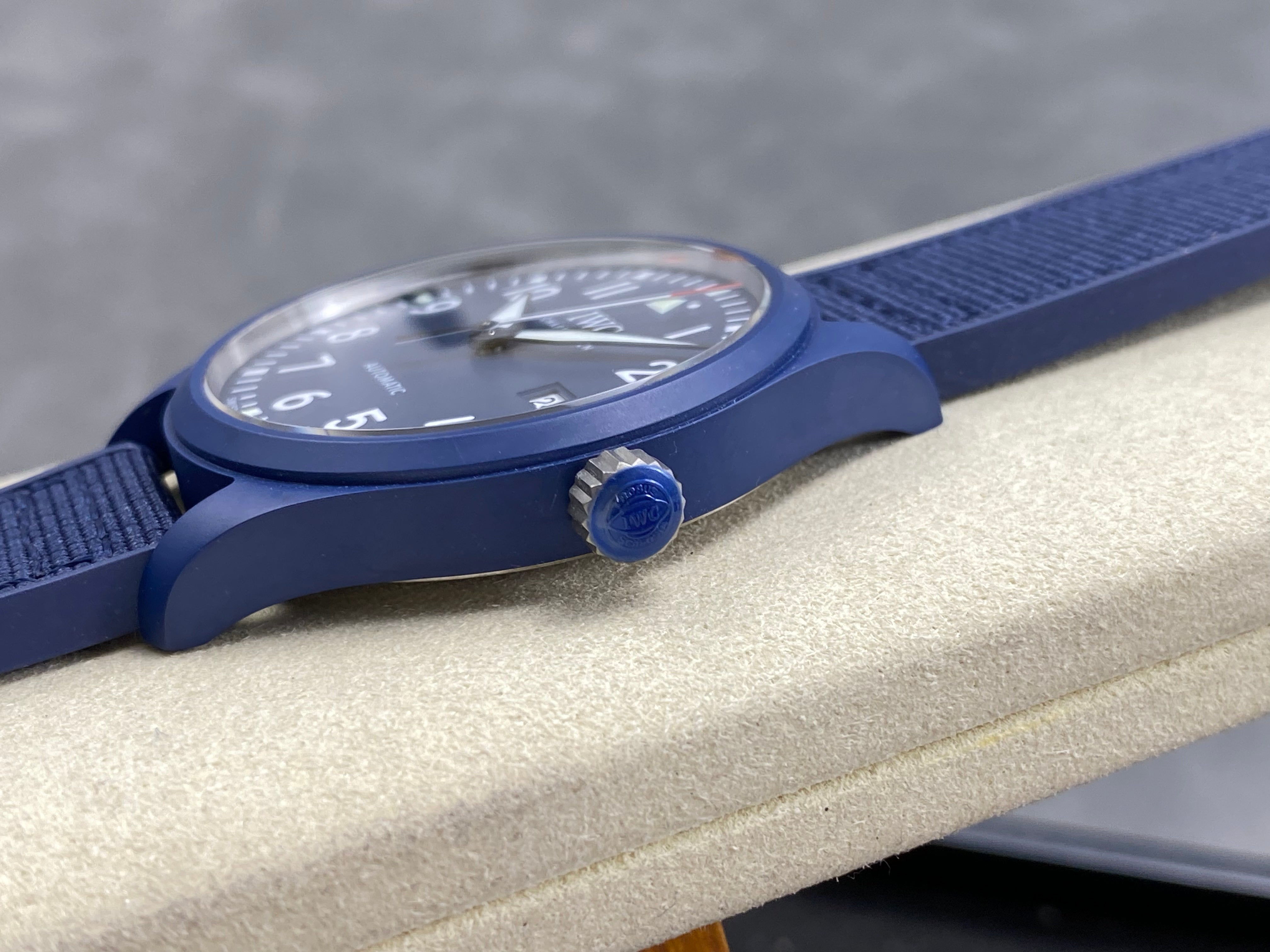 IWC Pilot's Mark XVIII 41mm Dark Blue Dial Rubber  Strap