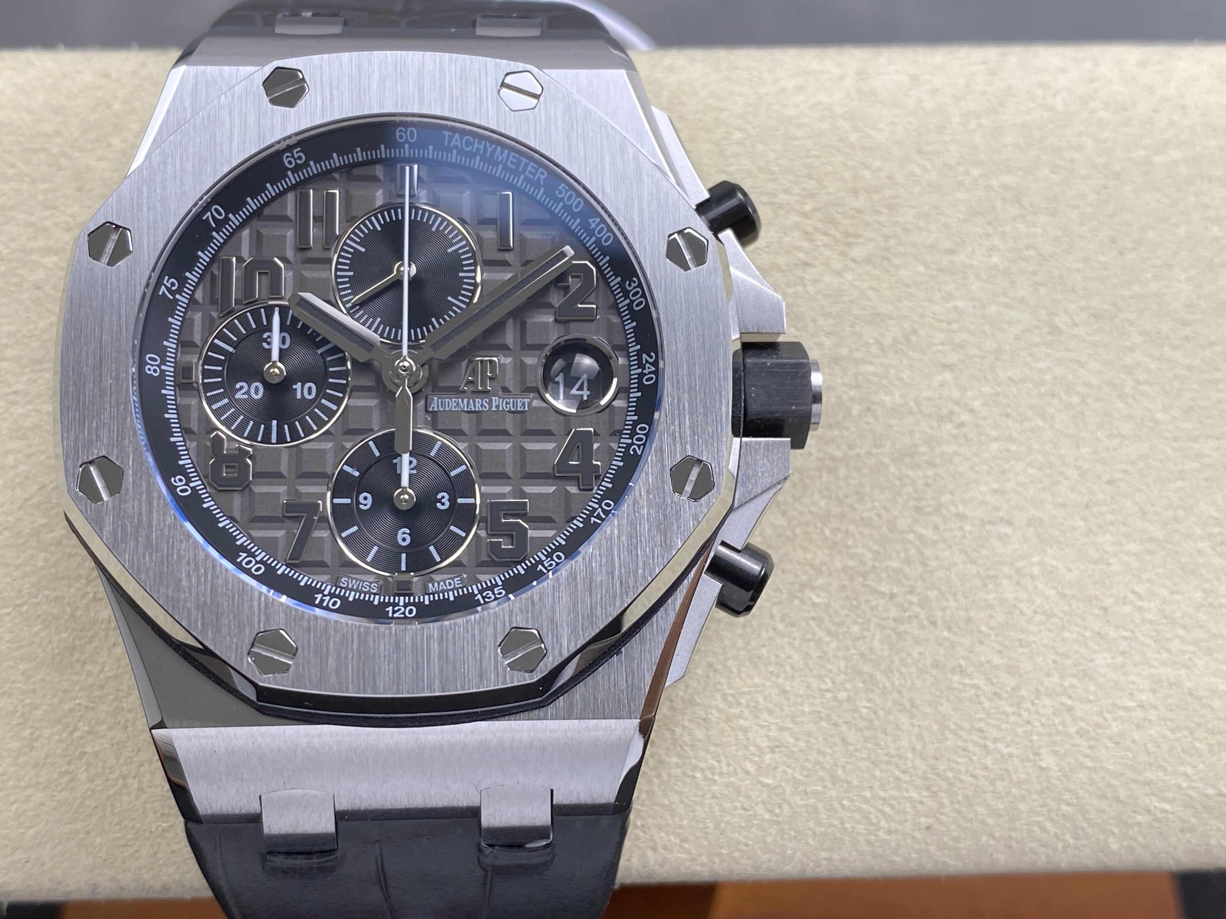 Audemars Piguet Royal Oak Offshore Chronograph 41mm Grey Dial Grey Leather
