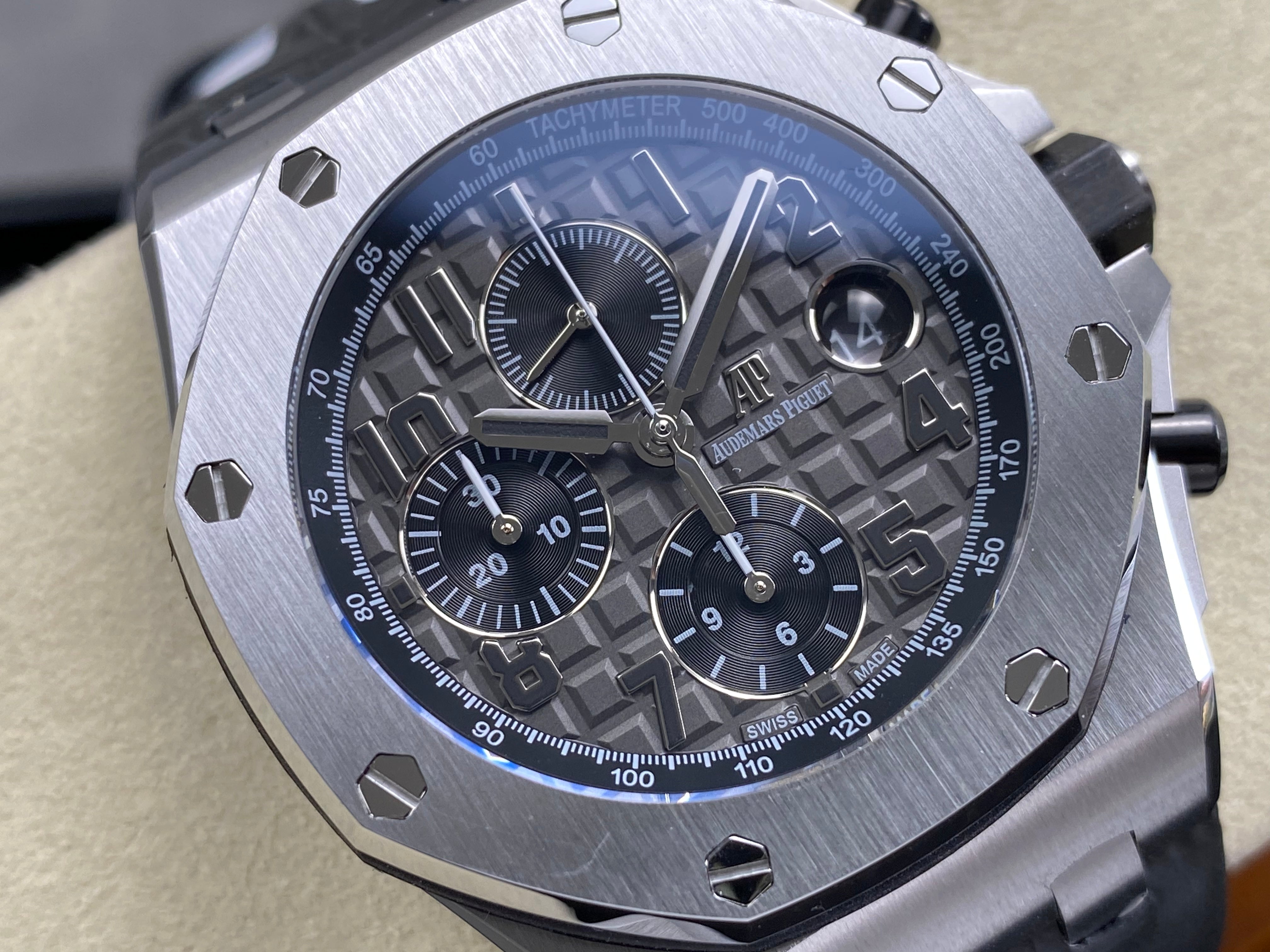 Audemars Piguet Royal Oak Offshore Chronograph 41mm Grey Dial Grey Leather