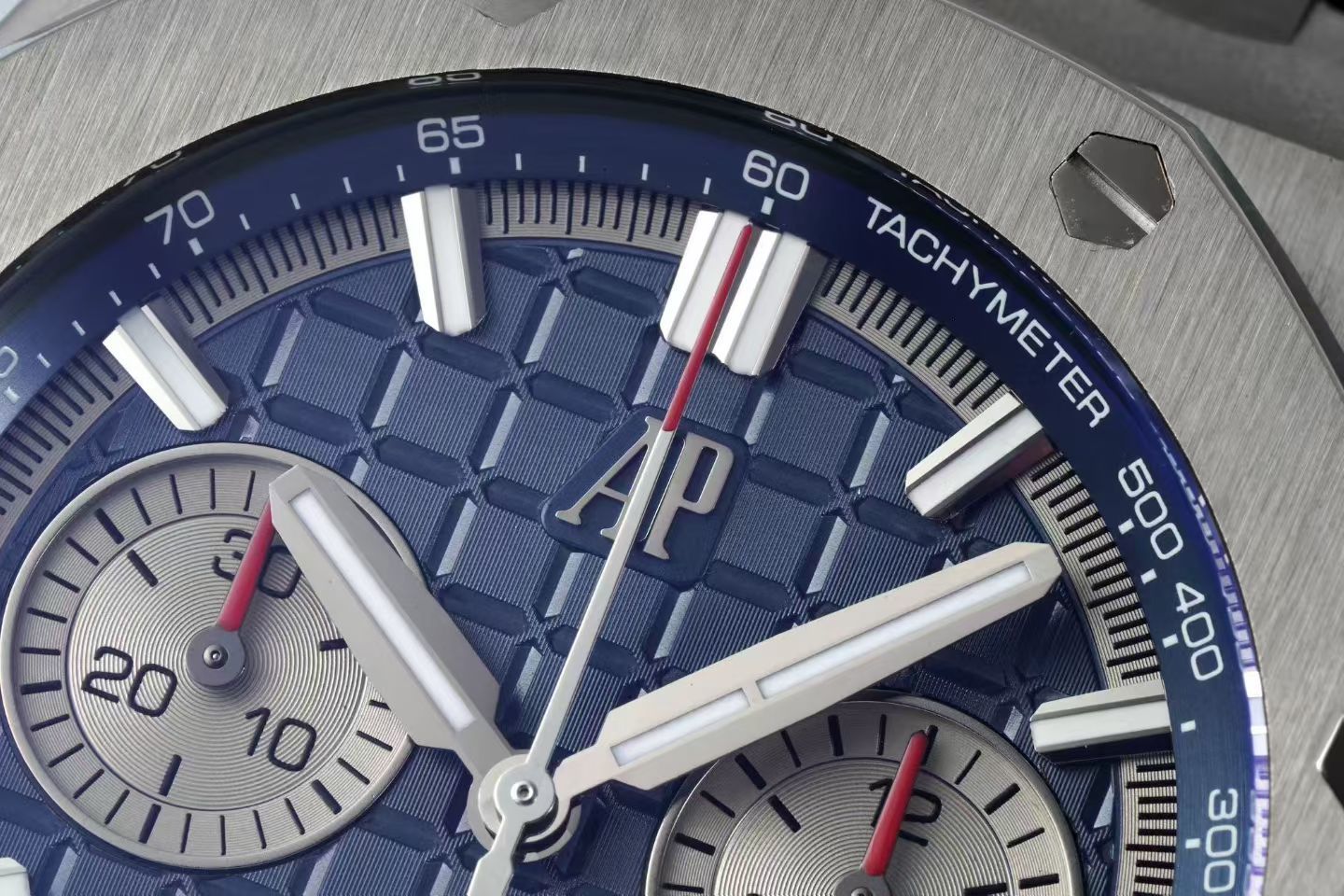 Audemars Piguet Royal Oak Chronograph 41mm Blue Grey Dial Rubber Strap