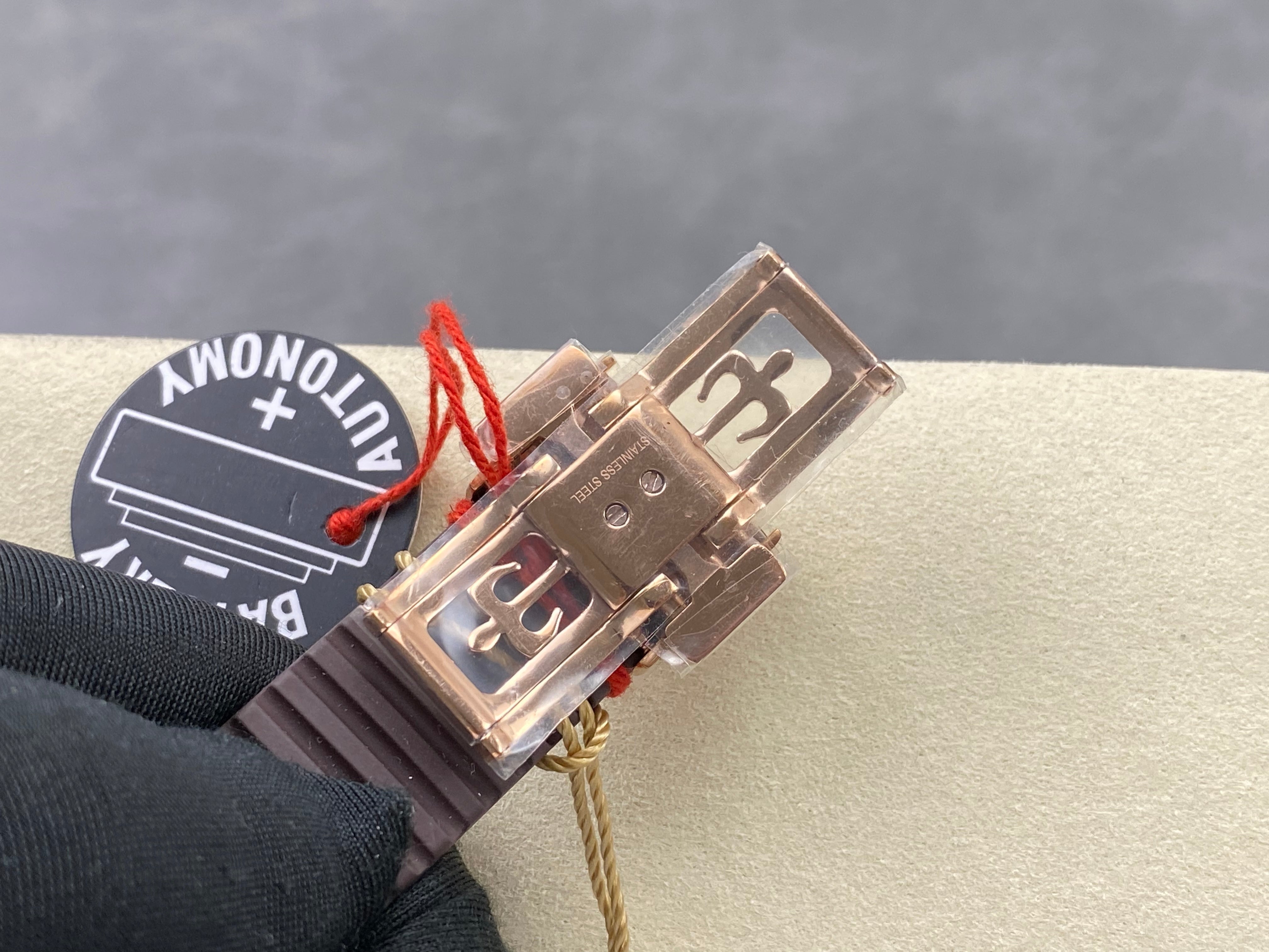 Patek Philippe Aquanaut 38.8mm Rose Gold Case Brown Rubber Strap