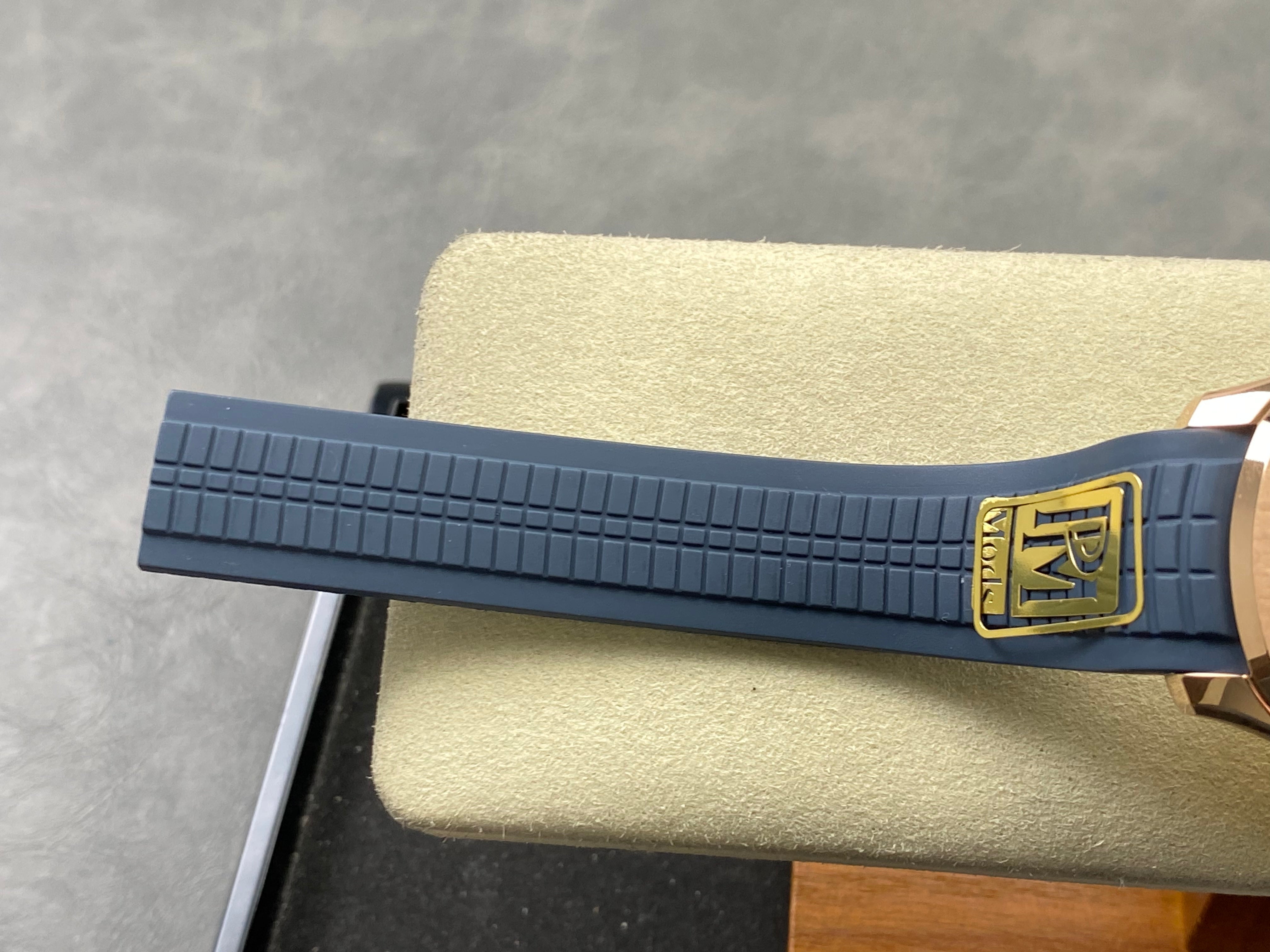 Patek Philippe Aquanaut Luce Annual Calendar 40mm Rose Gold Case Blue Rubber Strap