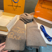 LV Exclusive Scarf 180cm Light Brown Wool 978804