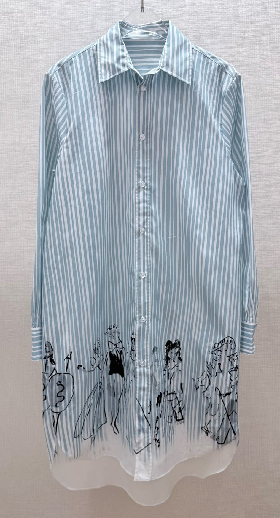 Dior 2026 Print Shirt Blue Cotton 628382