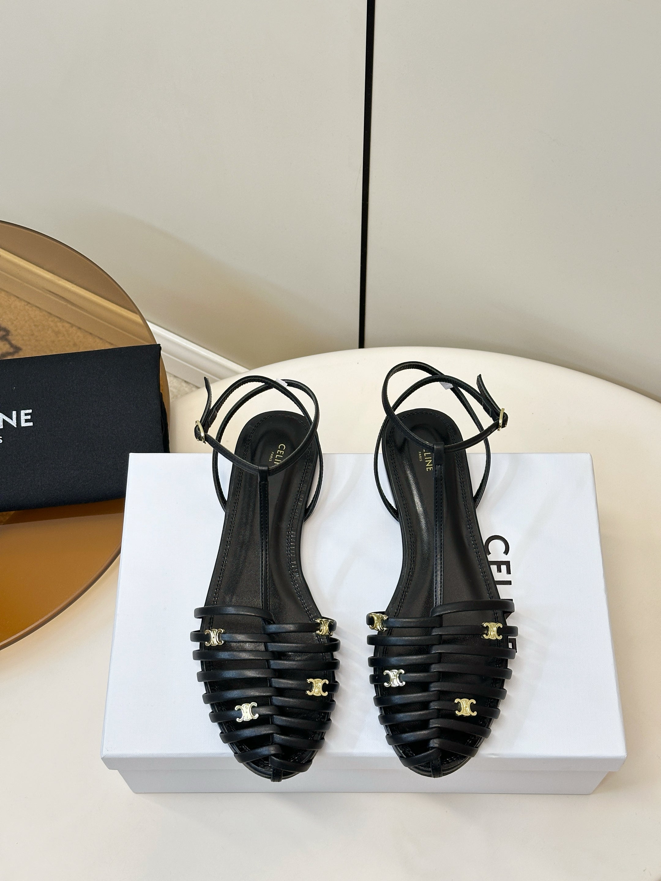 Celine 26 Cage Sandals Leather 771072