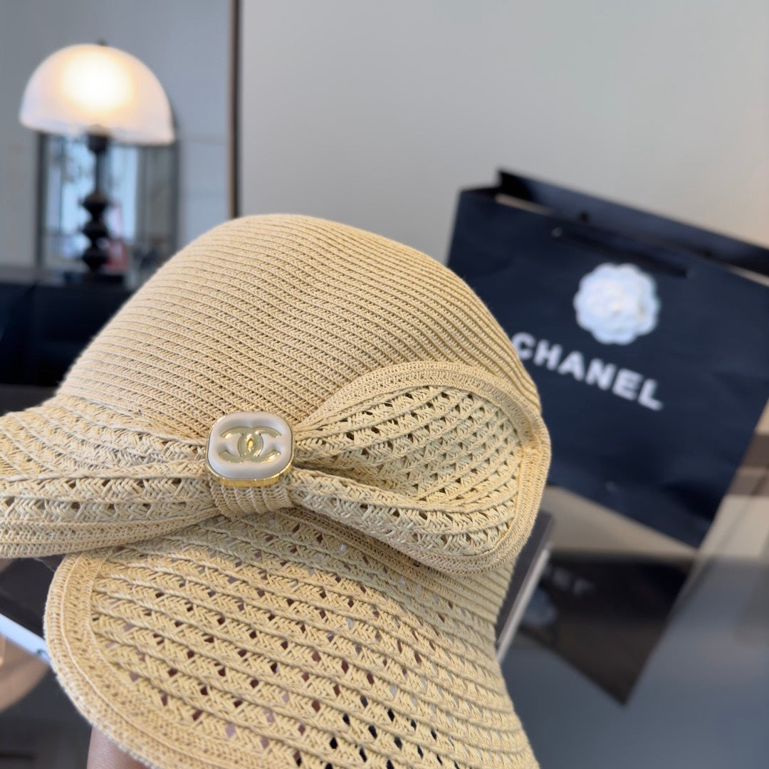Chanel Bow Straw Hat 294985