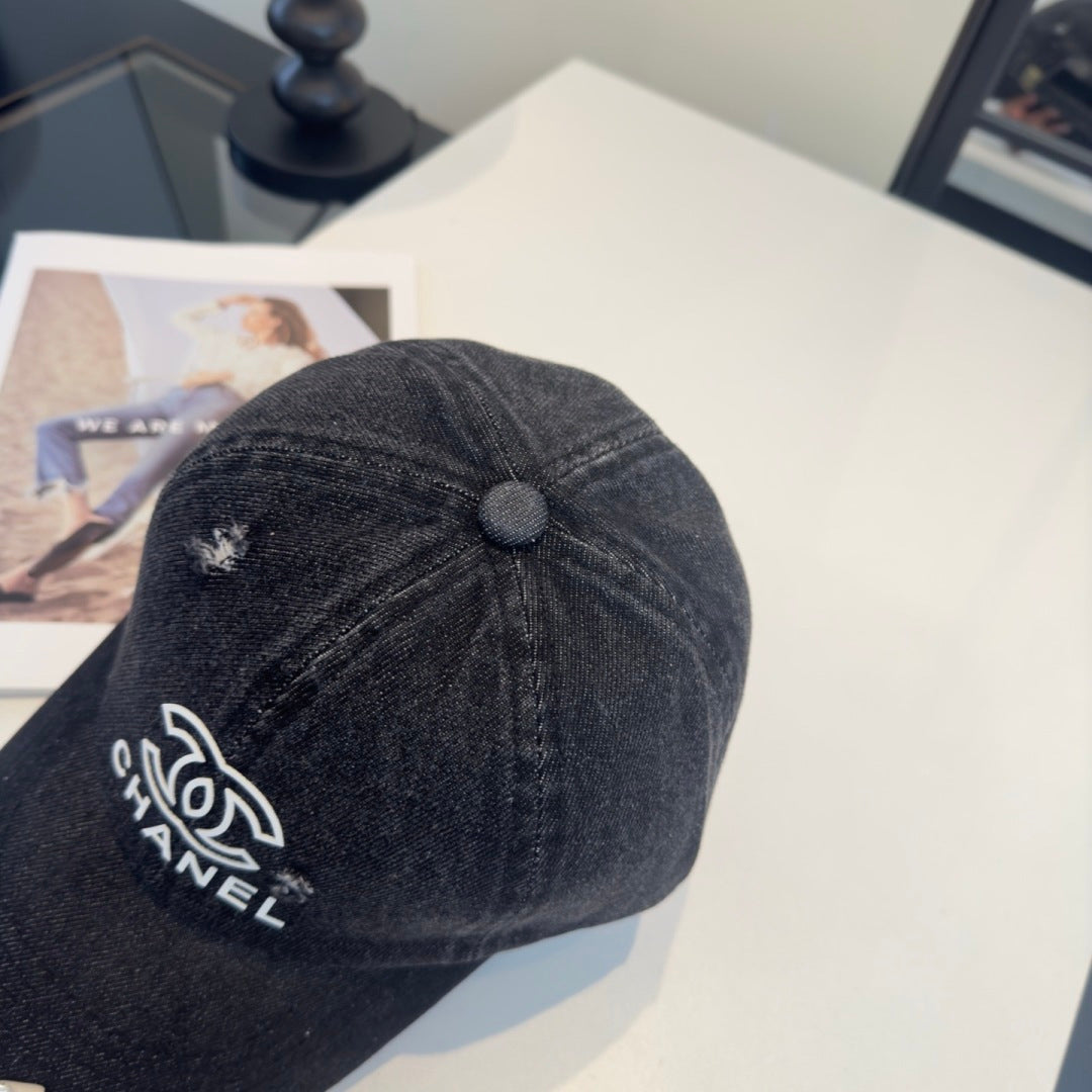 Chanel Baseball Cap Denim Cotton 343547