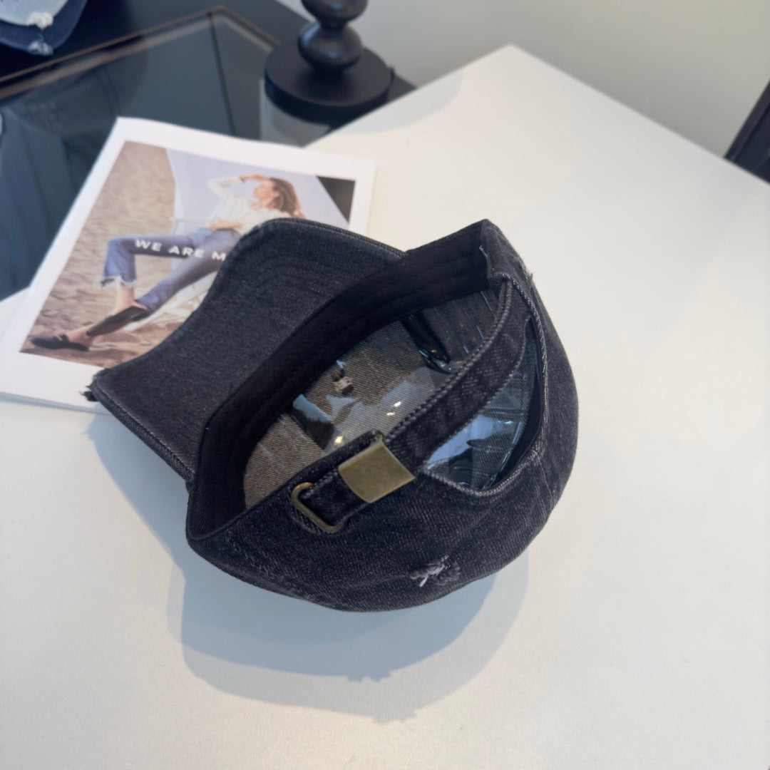 Chanel Baseball Cap Denim Cotton 343547