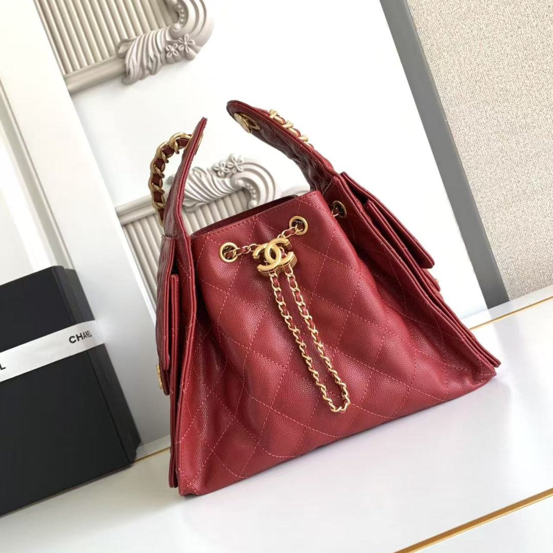 CC 25C Hobo Bag 30cm Grained Calfskin