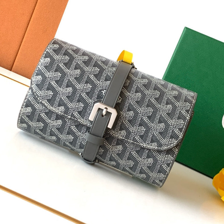 Goyard 2026 Double Travel Watch Case 16cm Canvas Cowhide