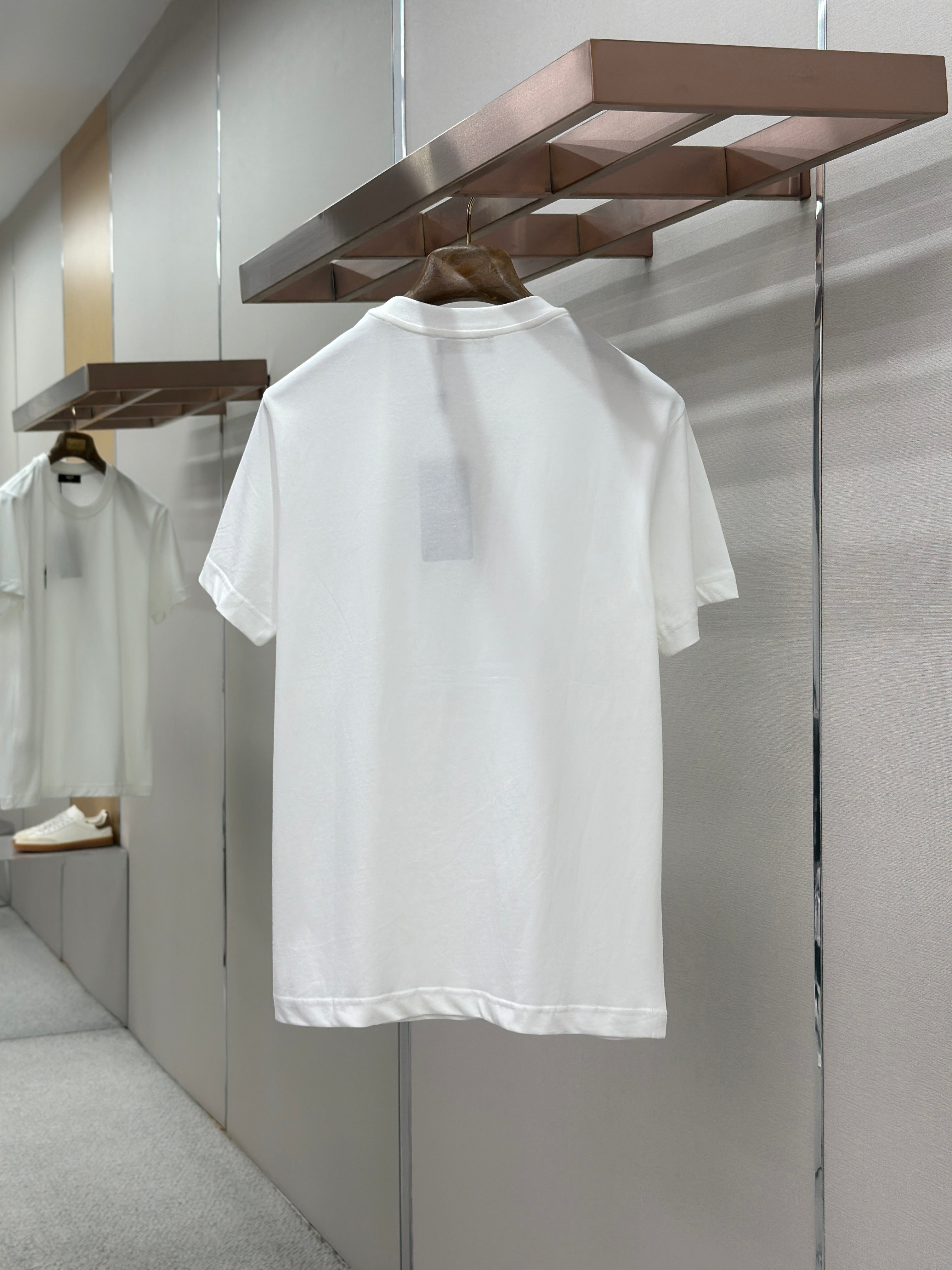 Fendi 2026 Men's Short-Sleeve T-Shirt White Cotton 824659