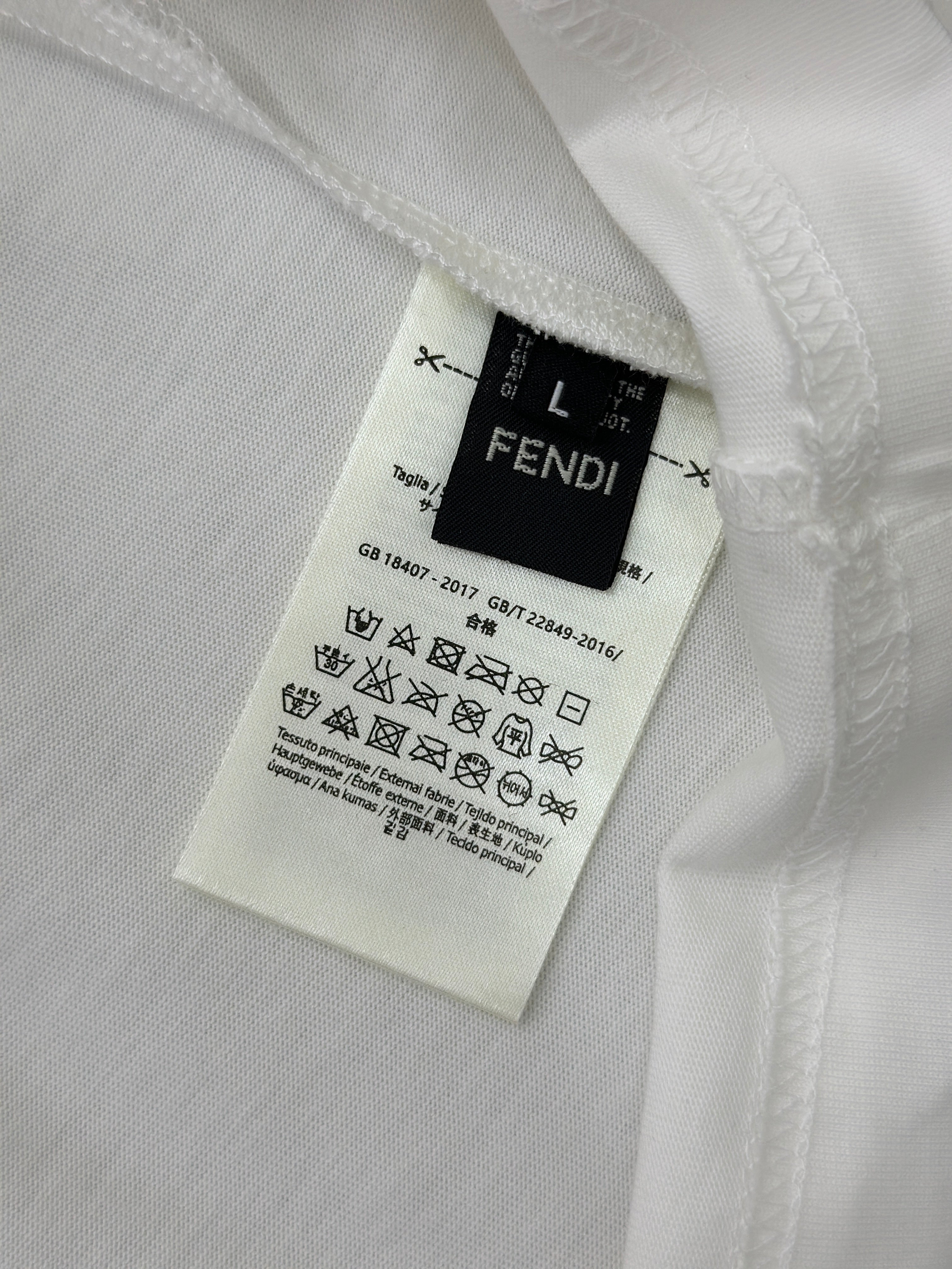 Fendi 2026 Men's Short-Sleeve T-Shirt White Cotton 824659