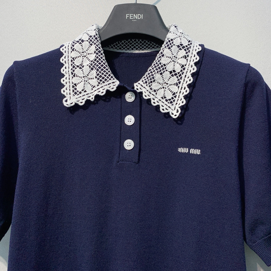 MiuMiu 2026 Polo Shirt Wool 371434