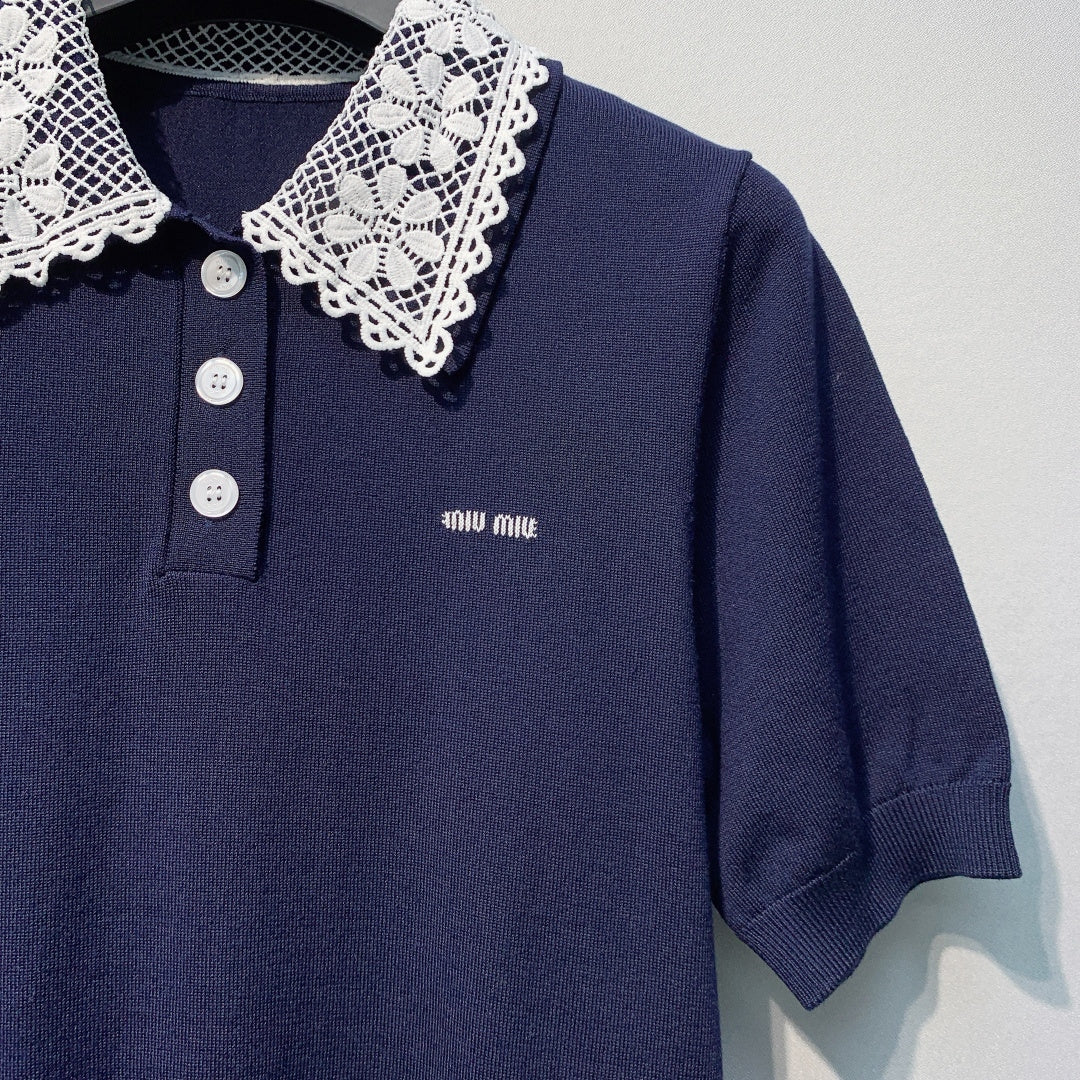 MiuMiu 2026 Polo Shirt Wool 371434