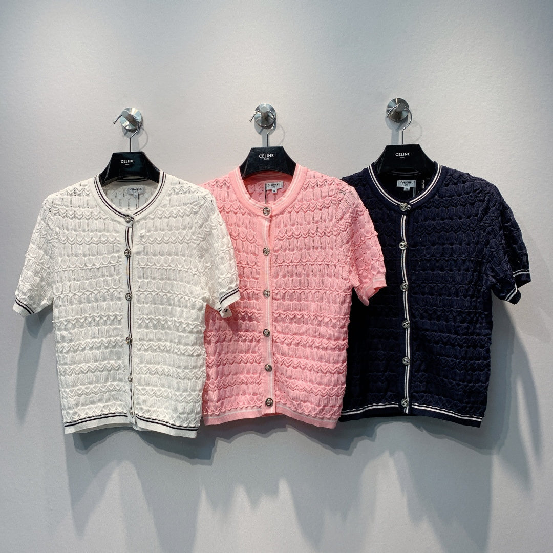 Chanel 2026 Openwork Knit Sweater Cardigan 402075