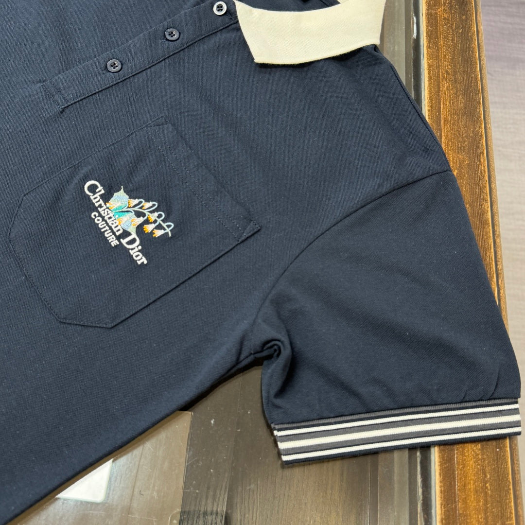 CD 26A Short-Sleeve Collared Polo Shirt Cotton 290861