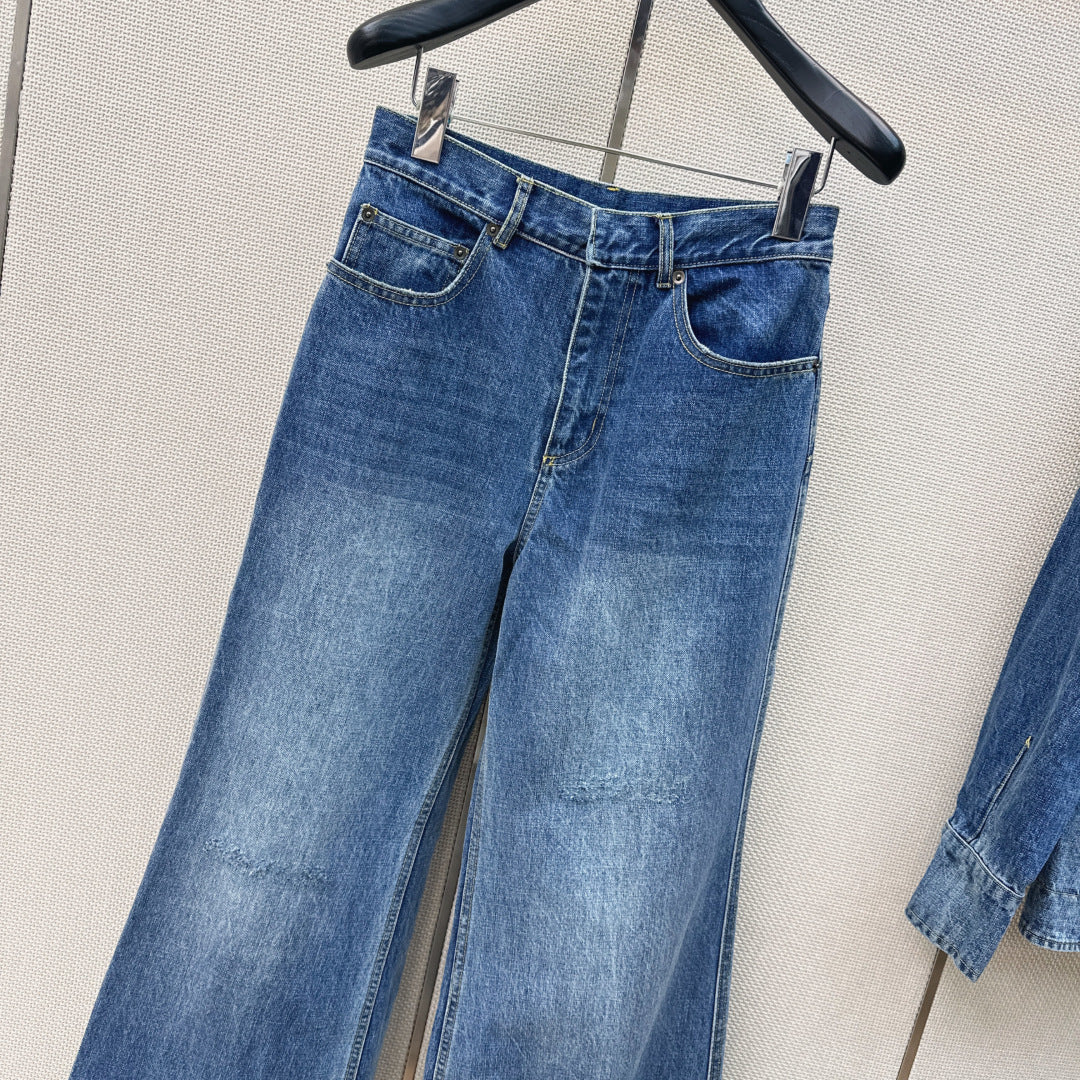 Dior 2026 Wide-leg Jeans Blue Cotton 392019