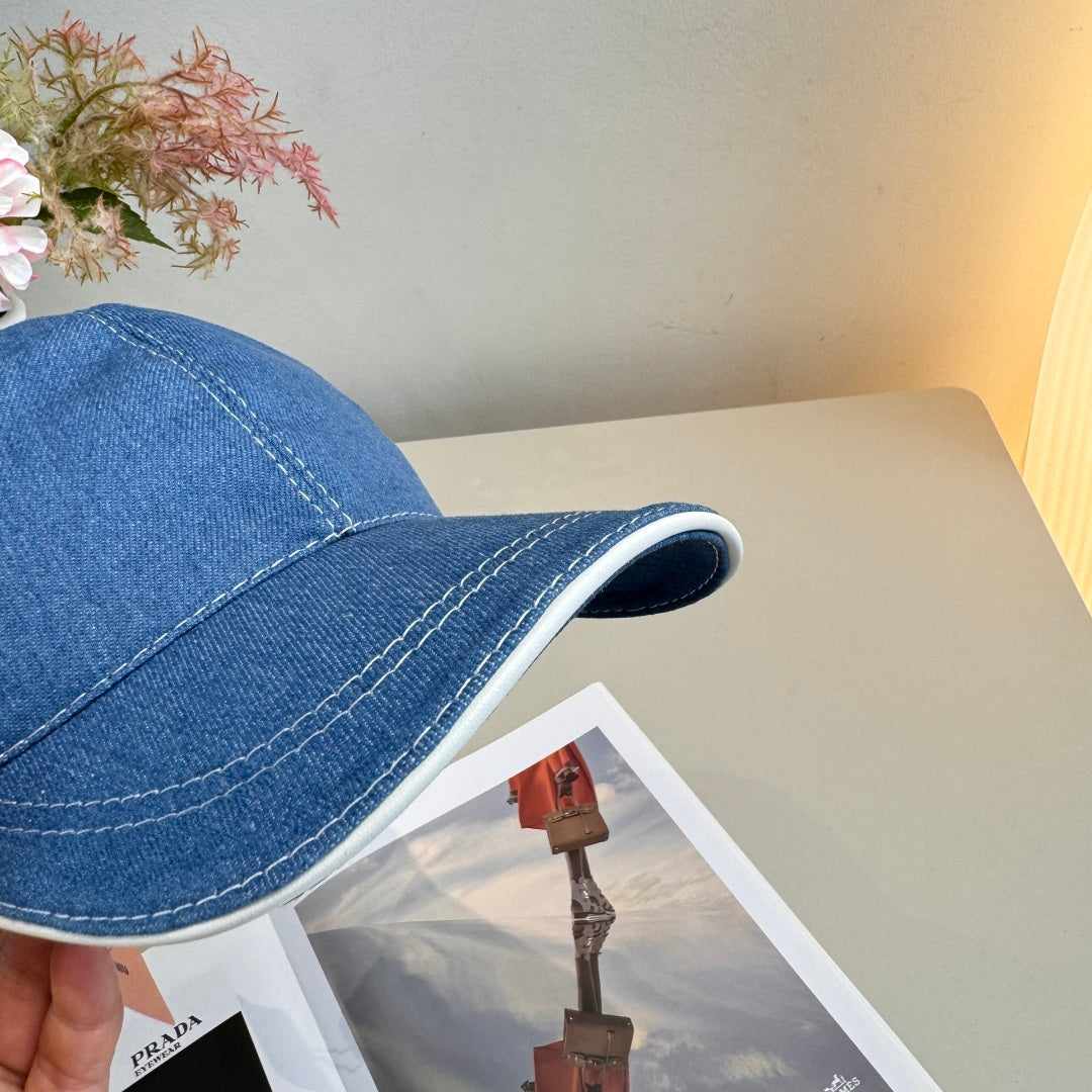Miumiu Baseball Cap Denim Cotton 343799