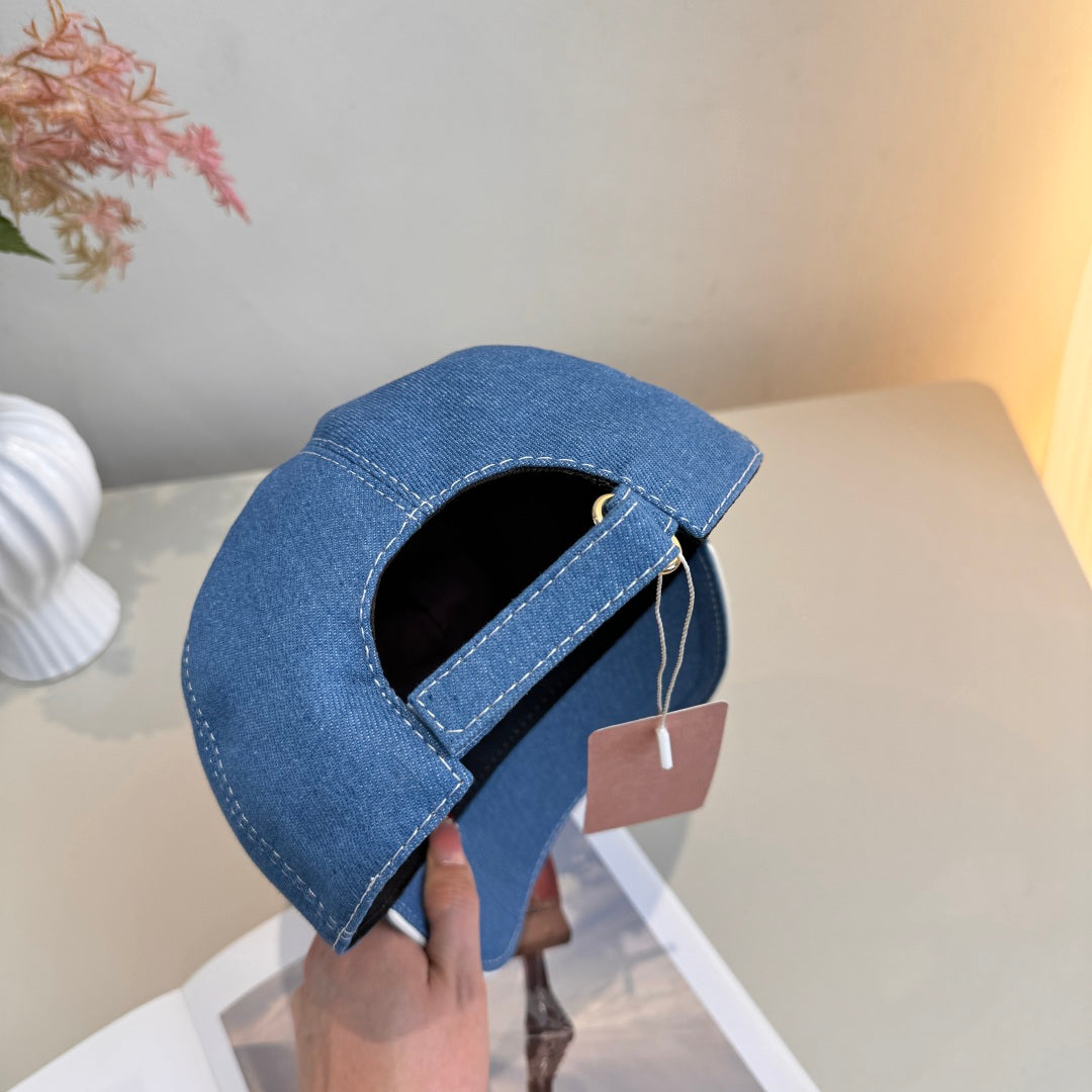 Miumiu Baseball Cap Denim Cotton 343799