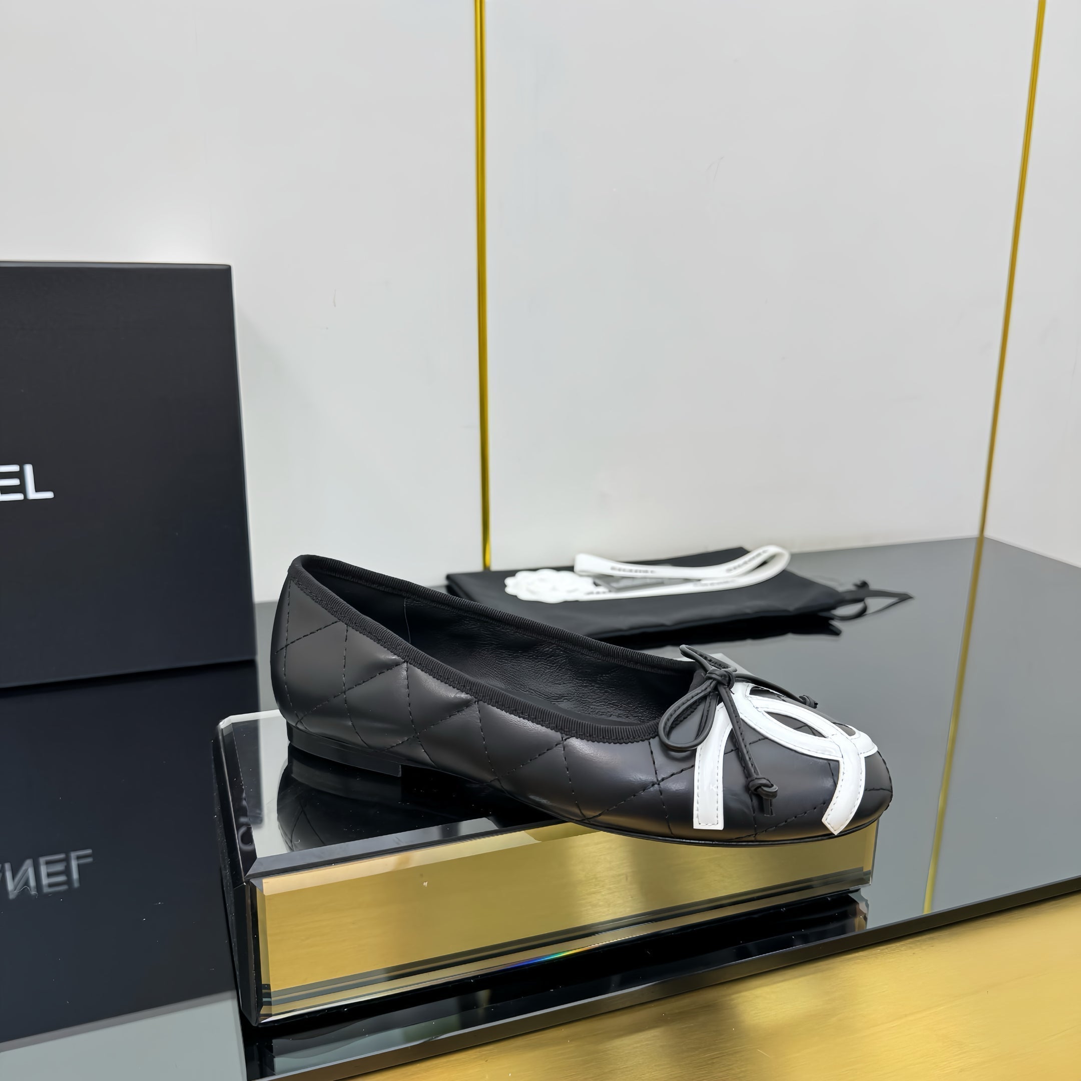 CC 25 Cambon Ballet Flat Quilted Calfskin