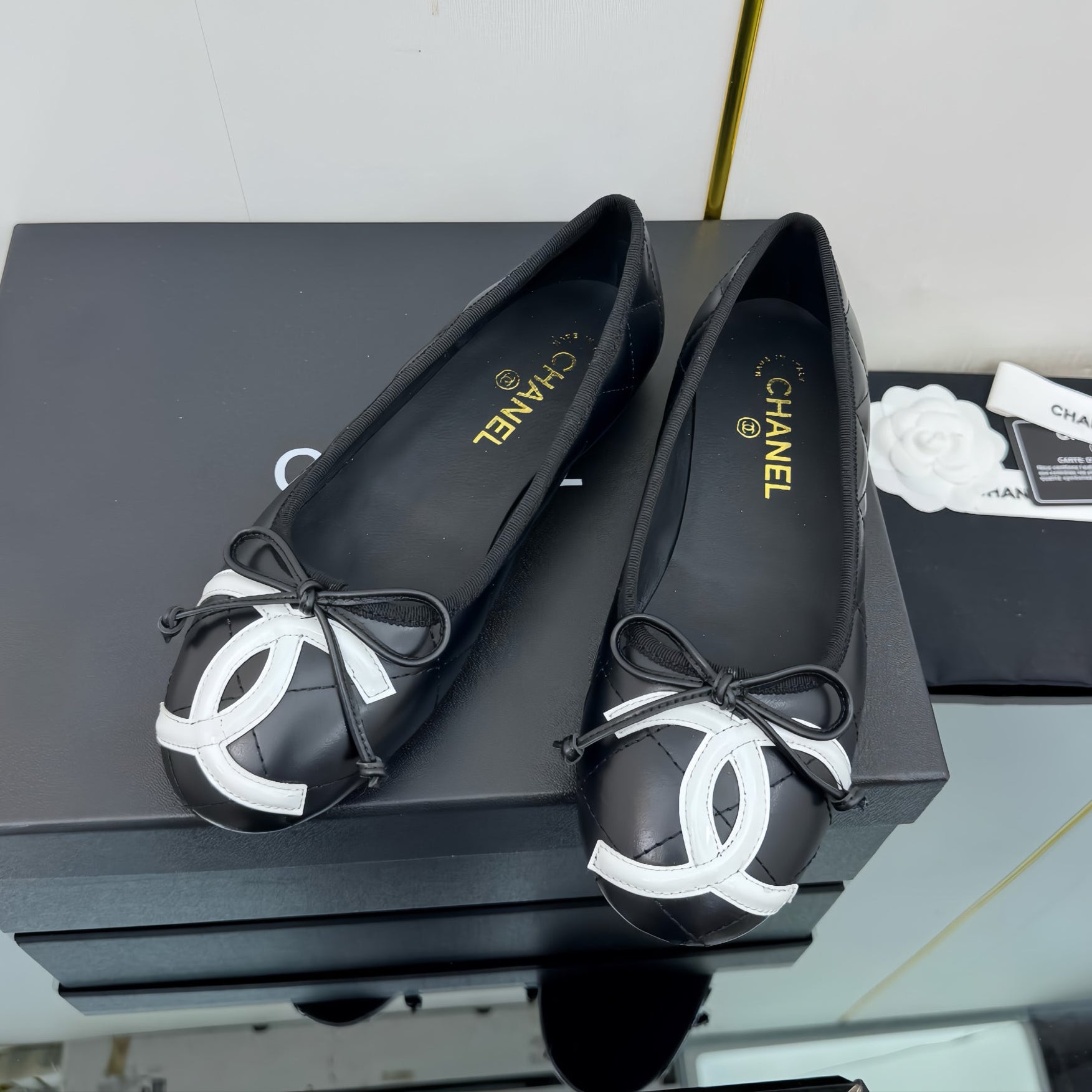 CC 25 Cambon Ballet Flat Quilted Calfskin