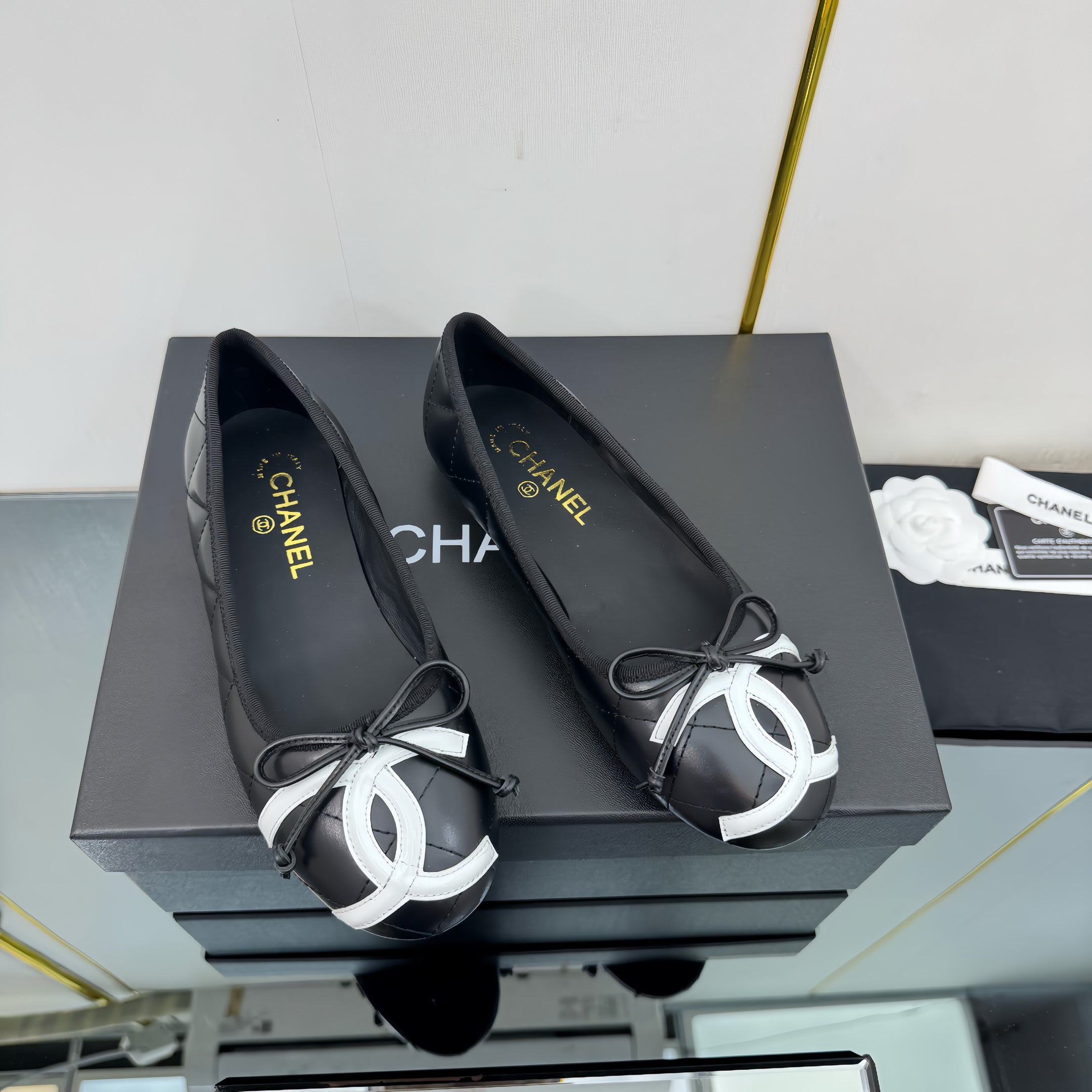 CC 25 Cambon Ballet Flat Quilted Calfskin