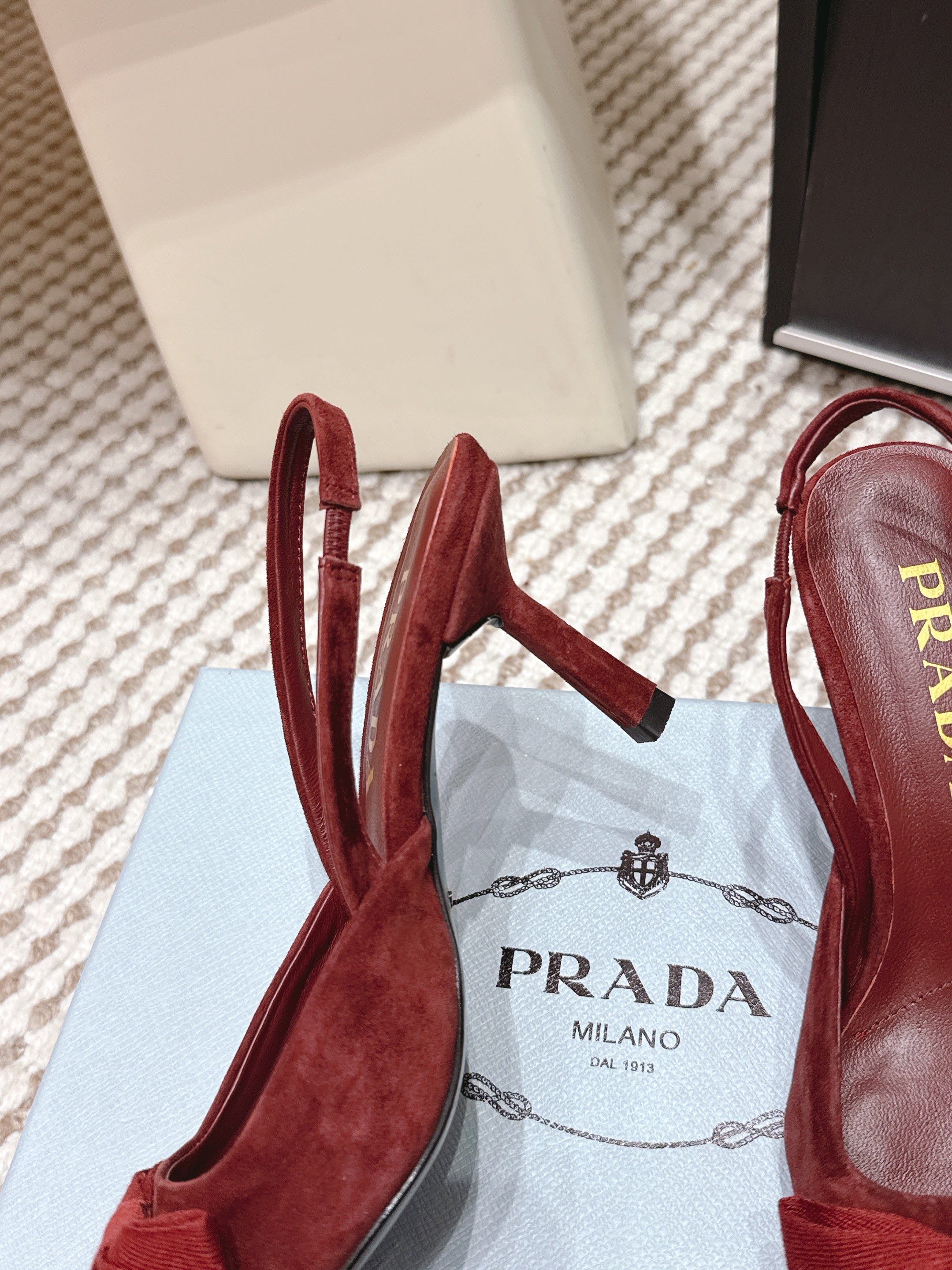PRA 2026S Slingback 70 Burgundy Suede 657736