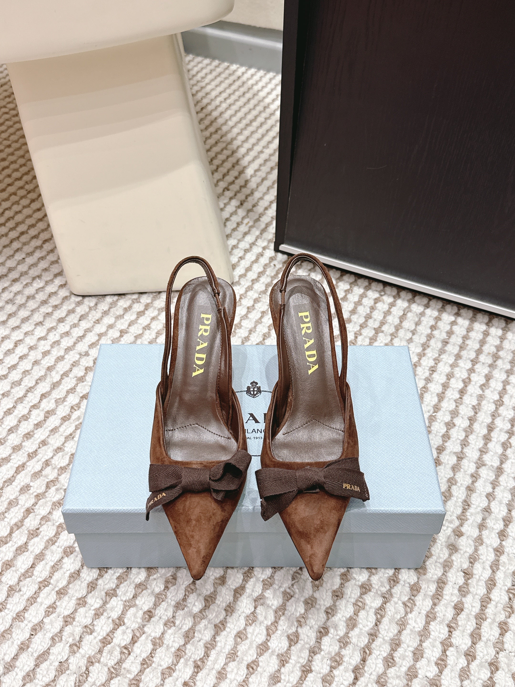 PRA 2026S Slingback 70 Brown Suede 657737
