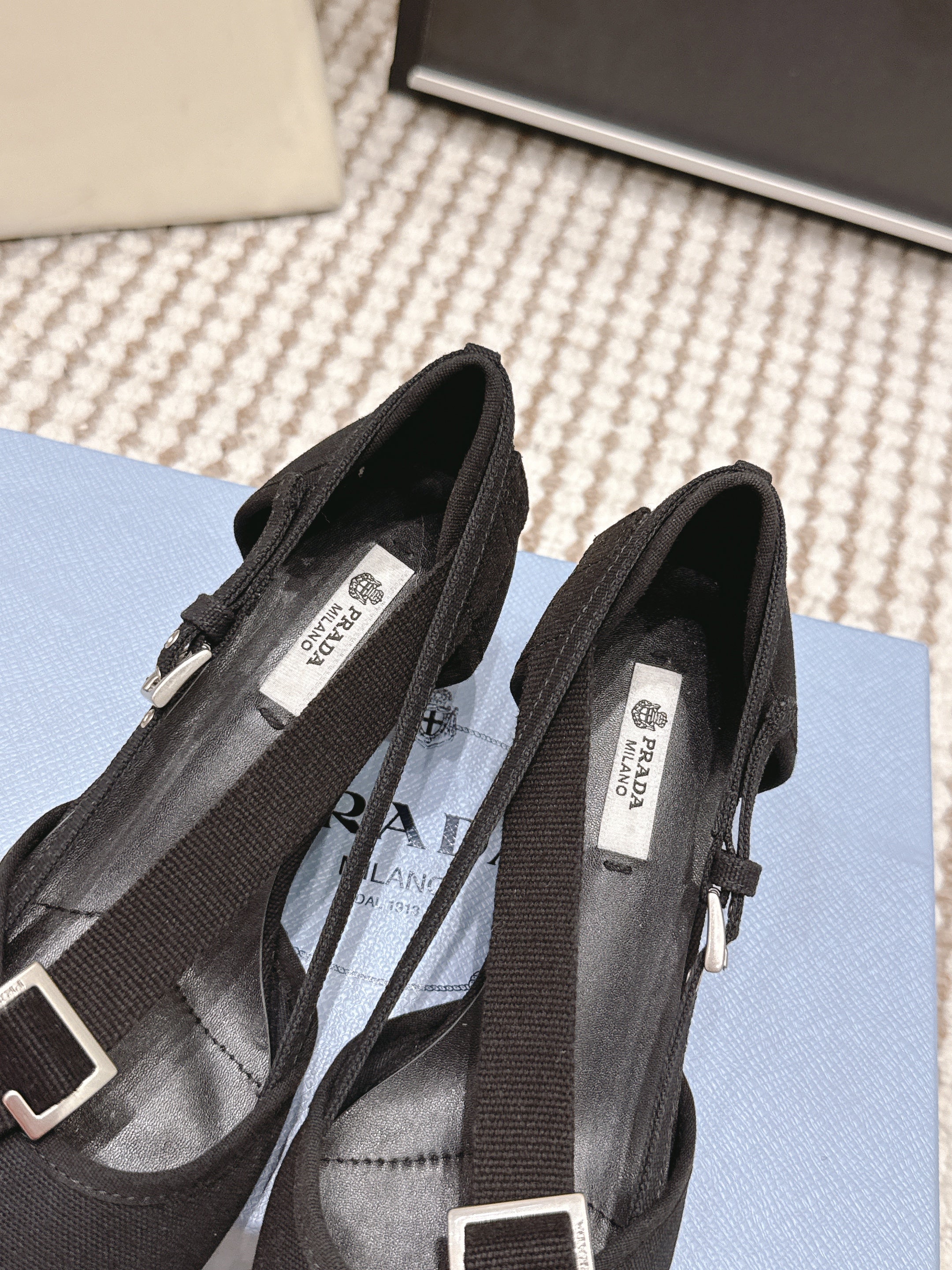 PRA 2026S High Heel Pump 45 Black Canvas 658334