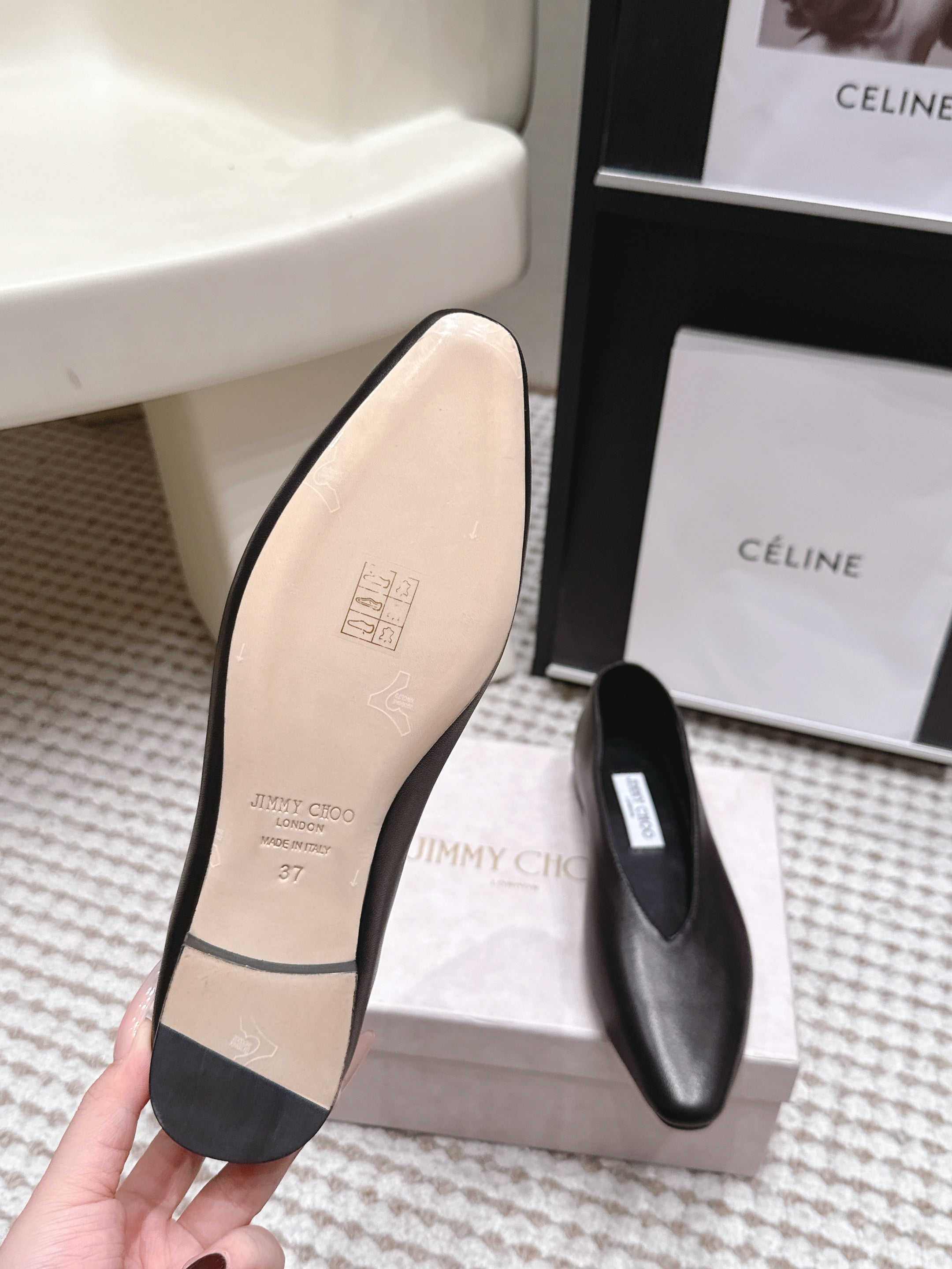 Jimmy Choo 2026 Margot Ballet Flats Sheepskin 930985