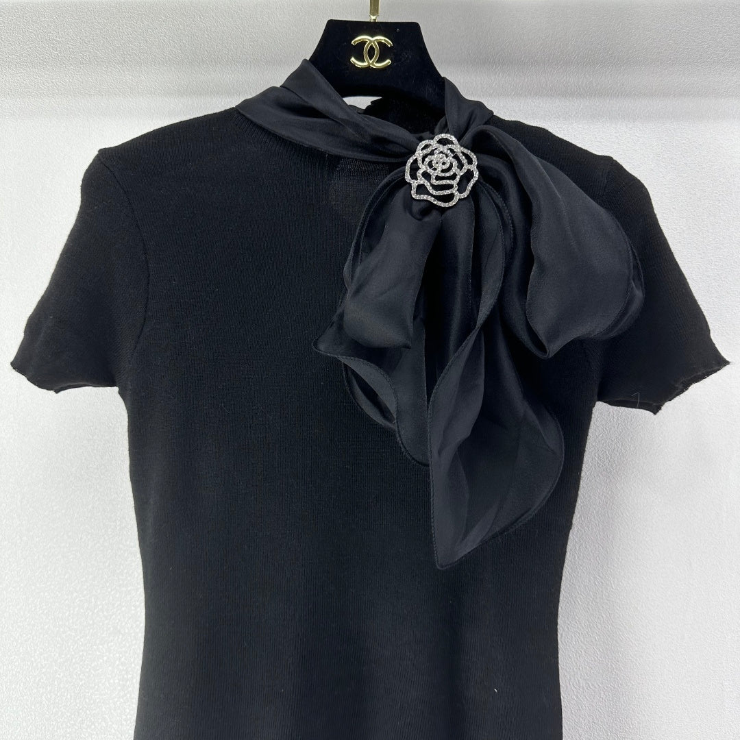 Chanel 2026 Bow Tie Short-Sleeve Shirt Viscose 361048