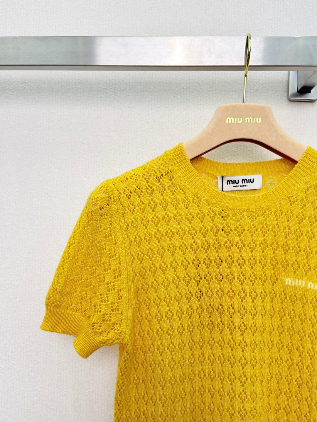 MiuMiu 2026 Shirt Yellow Wool 644462