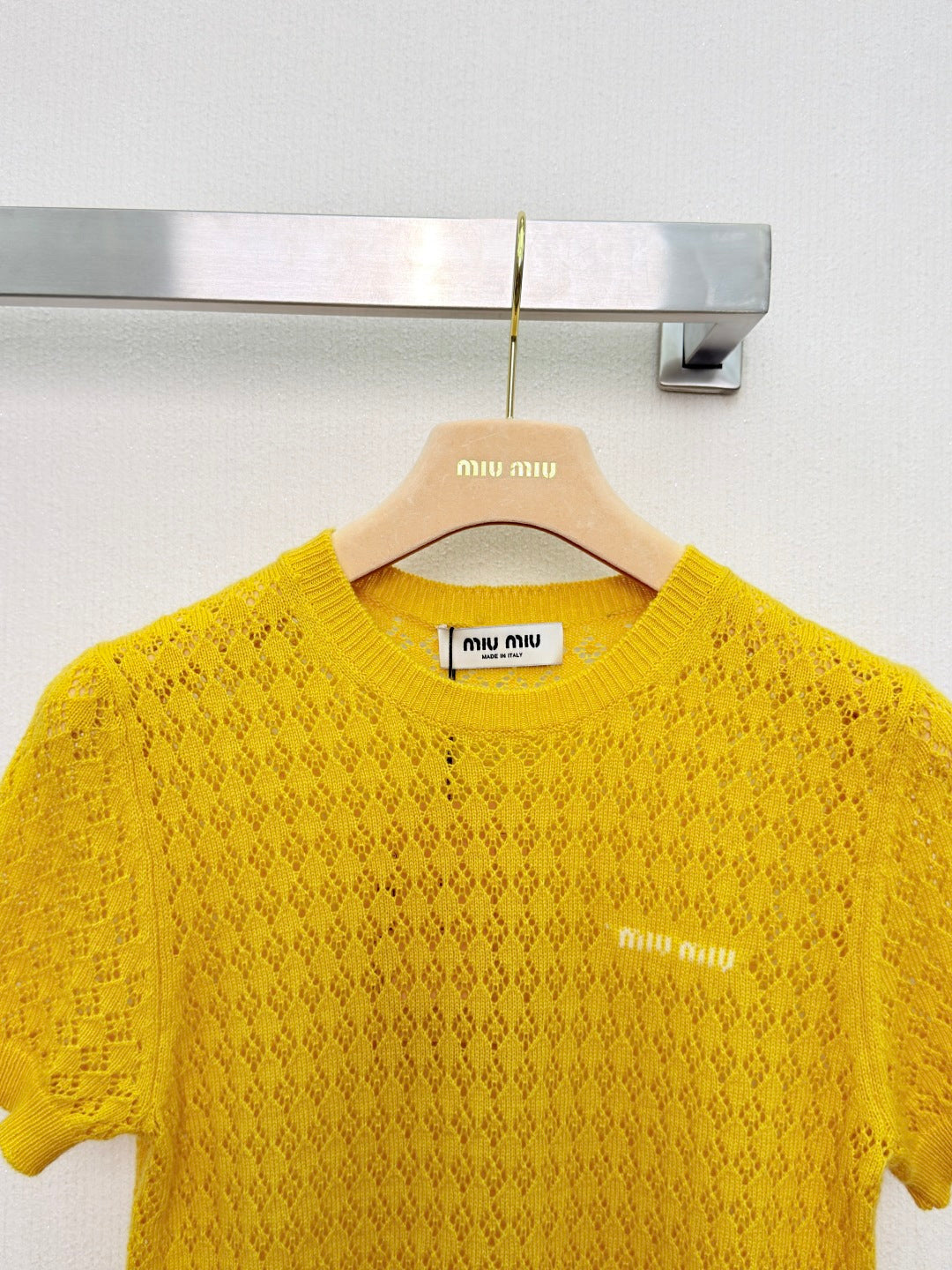 MiuMiu 2026 Shirt Yellow Wool 644462