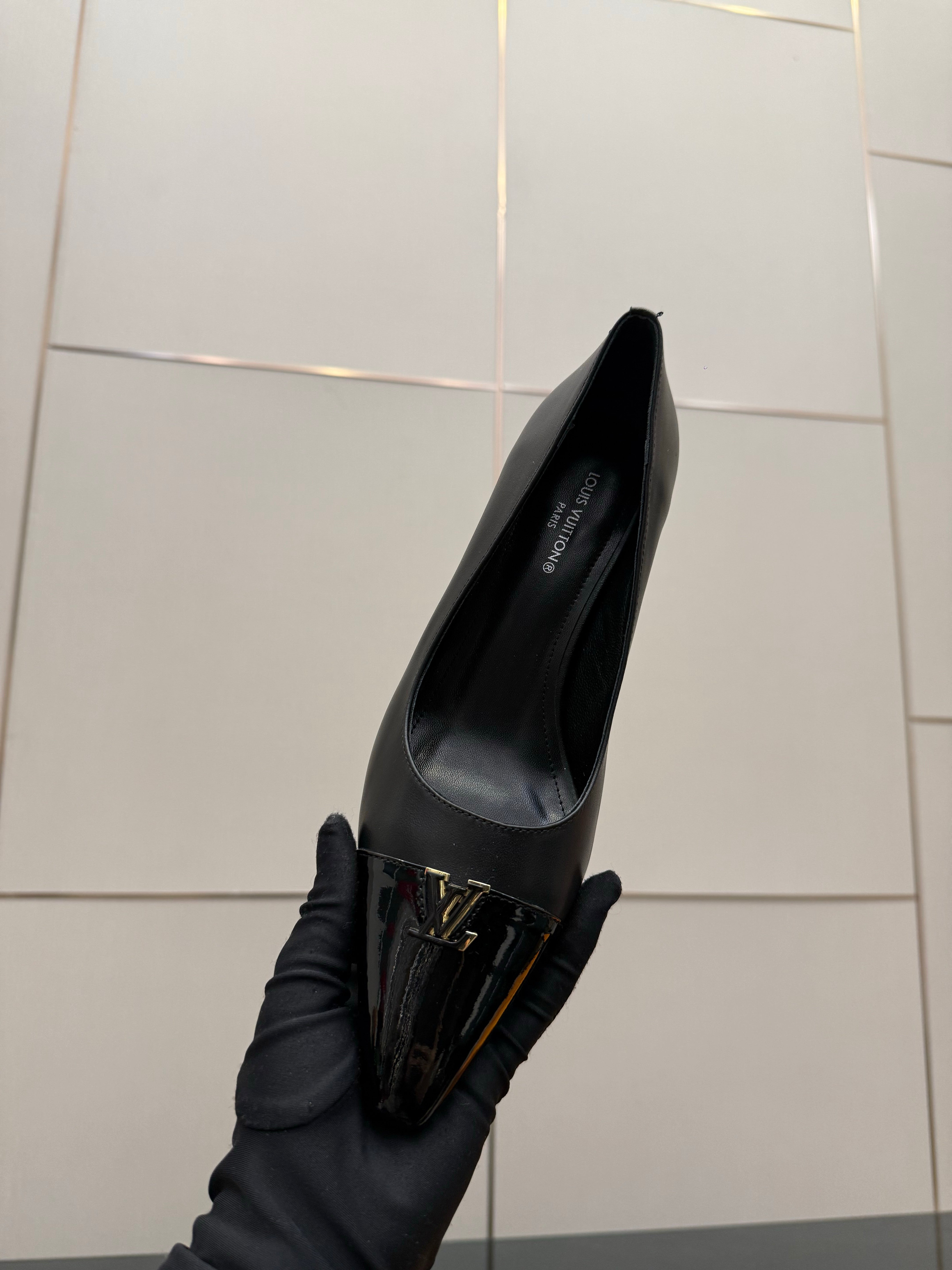 LV 26ss Heel Pump 55 Black Patent Leather 629631