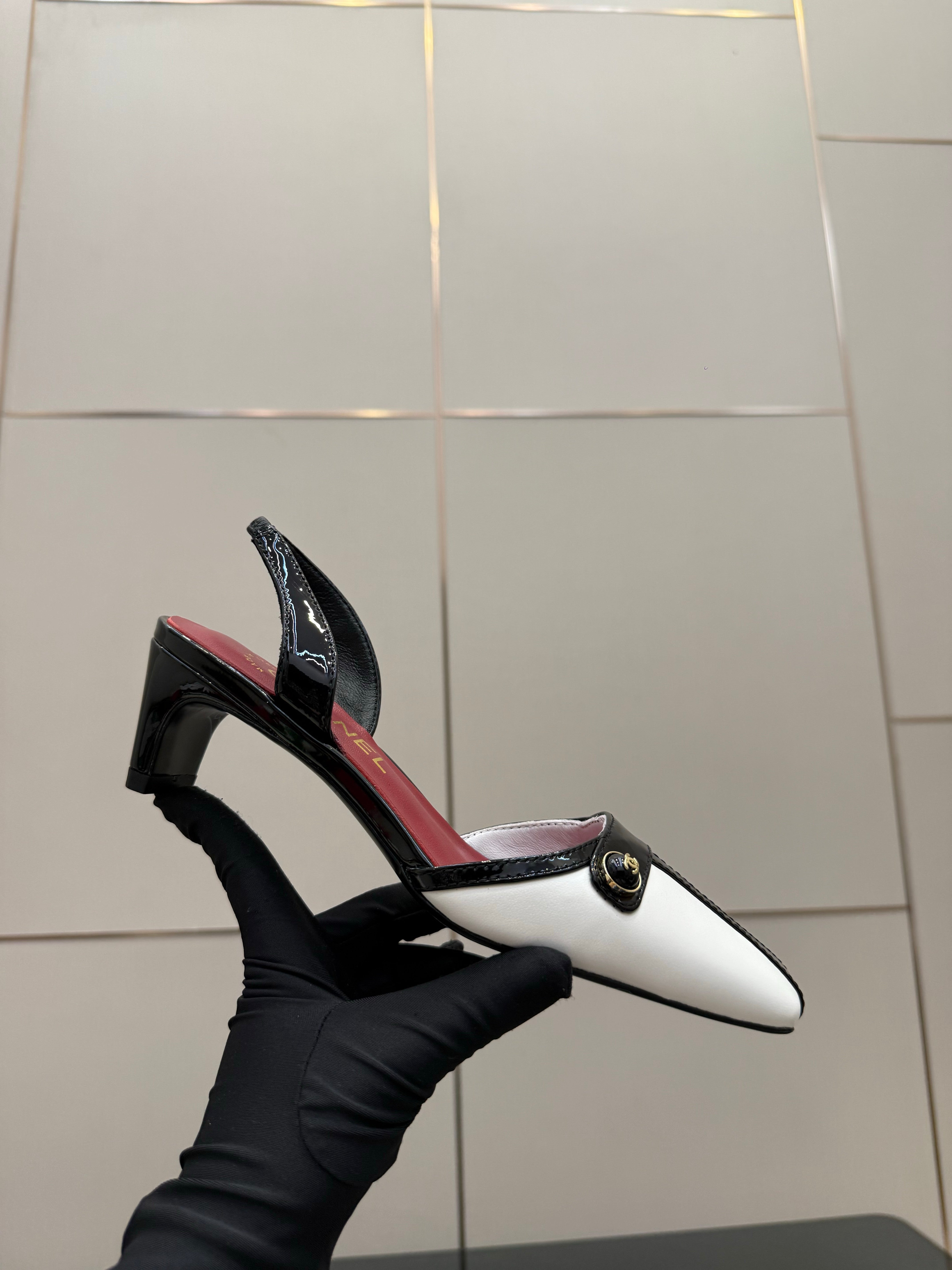Chanel 2026 Slingback Shoes 50mm Patent Leather 791596