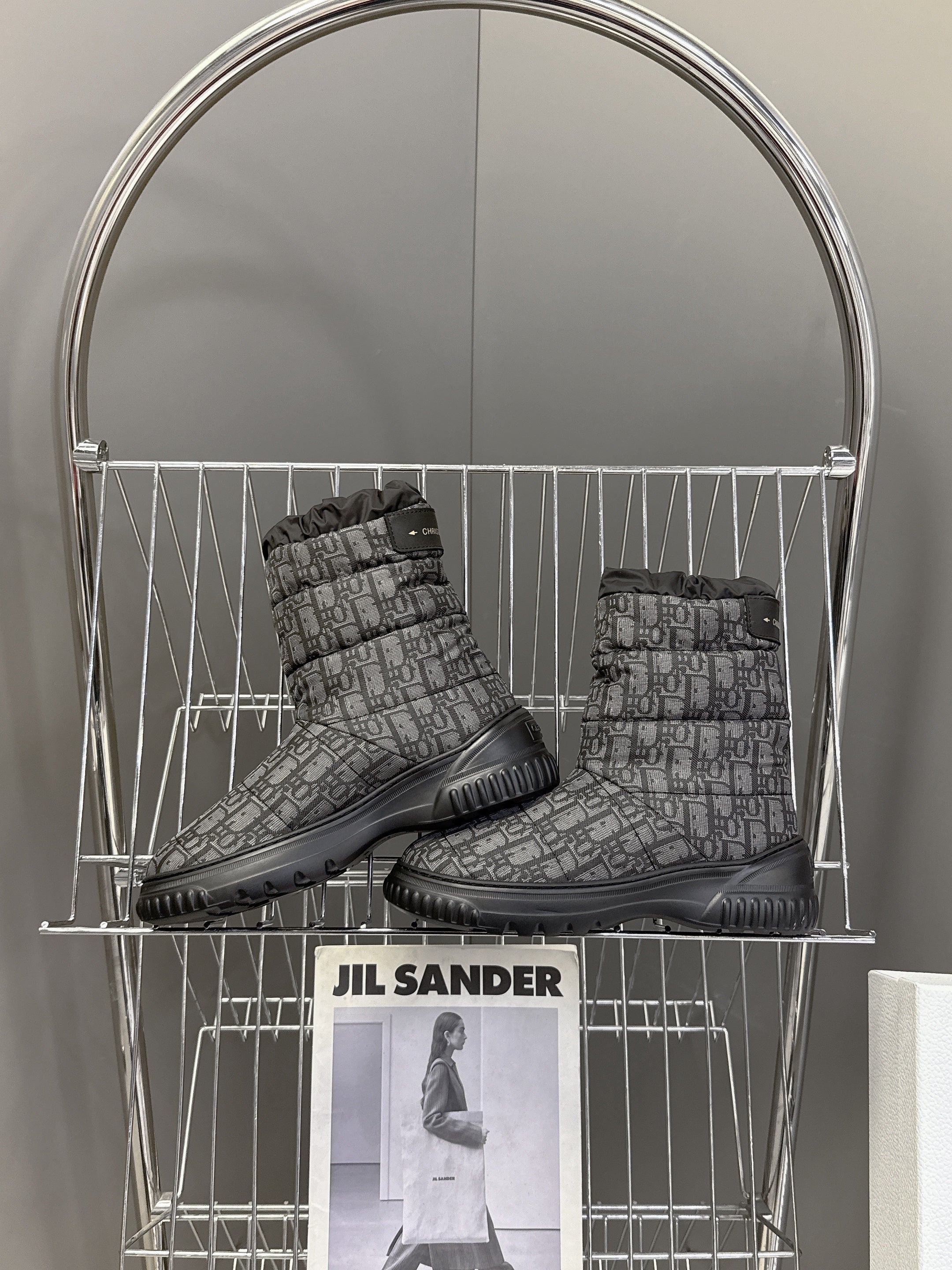 CD Snow Boots Black Fabric Wool 536728