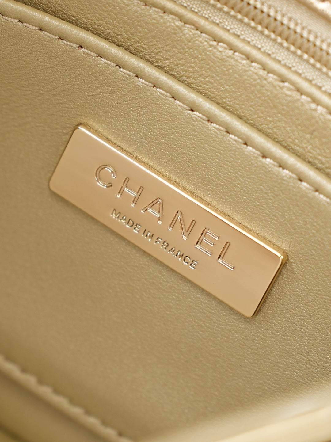Chane 2026 Flap Mirror Bag Gold And Silver Metallic Calfskin