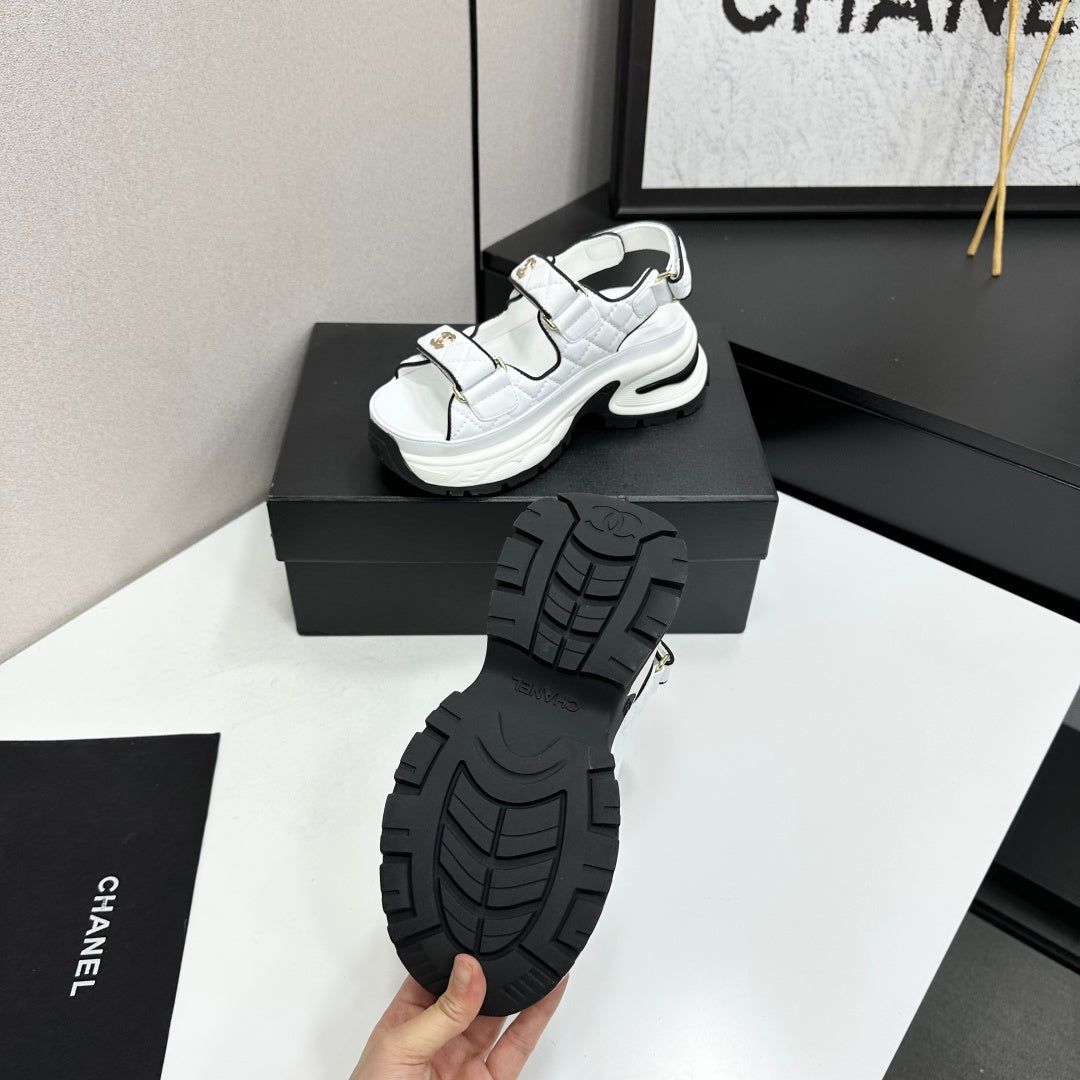 Chanel 2026 Chunky Sport Sandals 65mm Patent Calfskin 894909